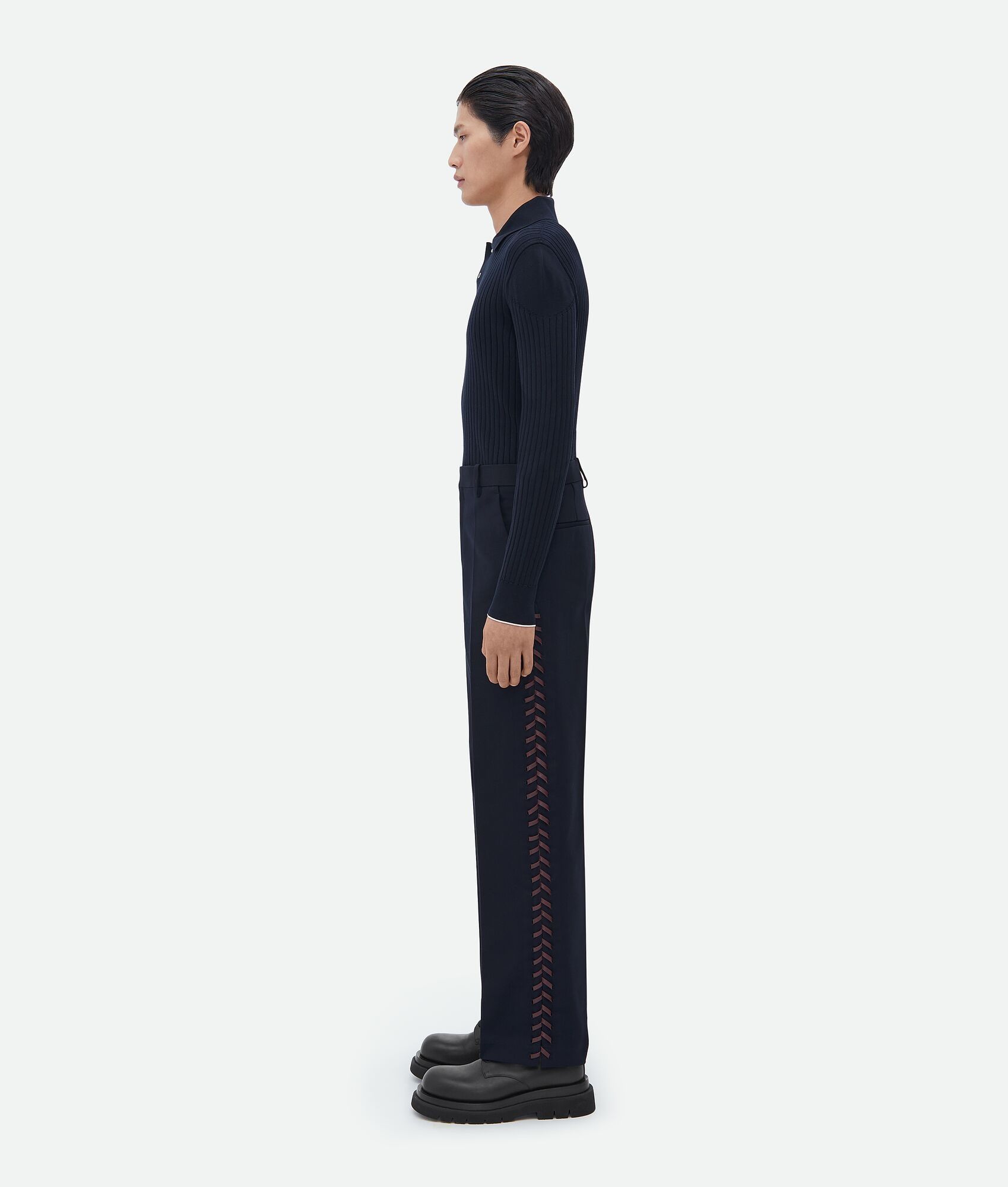 Bottega Veneta o1loc1c0125 729196 Cotton Canvas Lace-Up Pant in Space Size US 34 / EU 50 - 2 Thumbnail