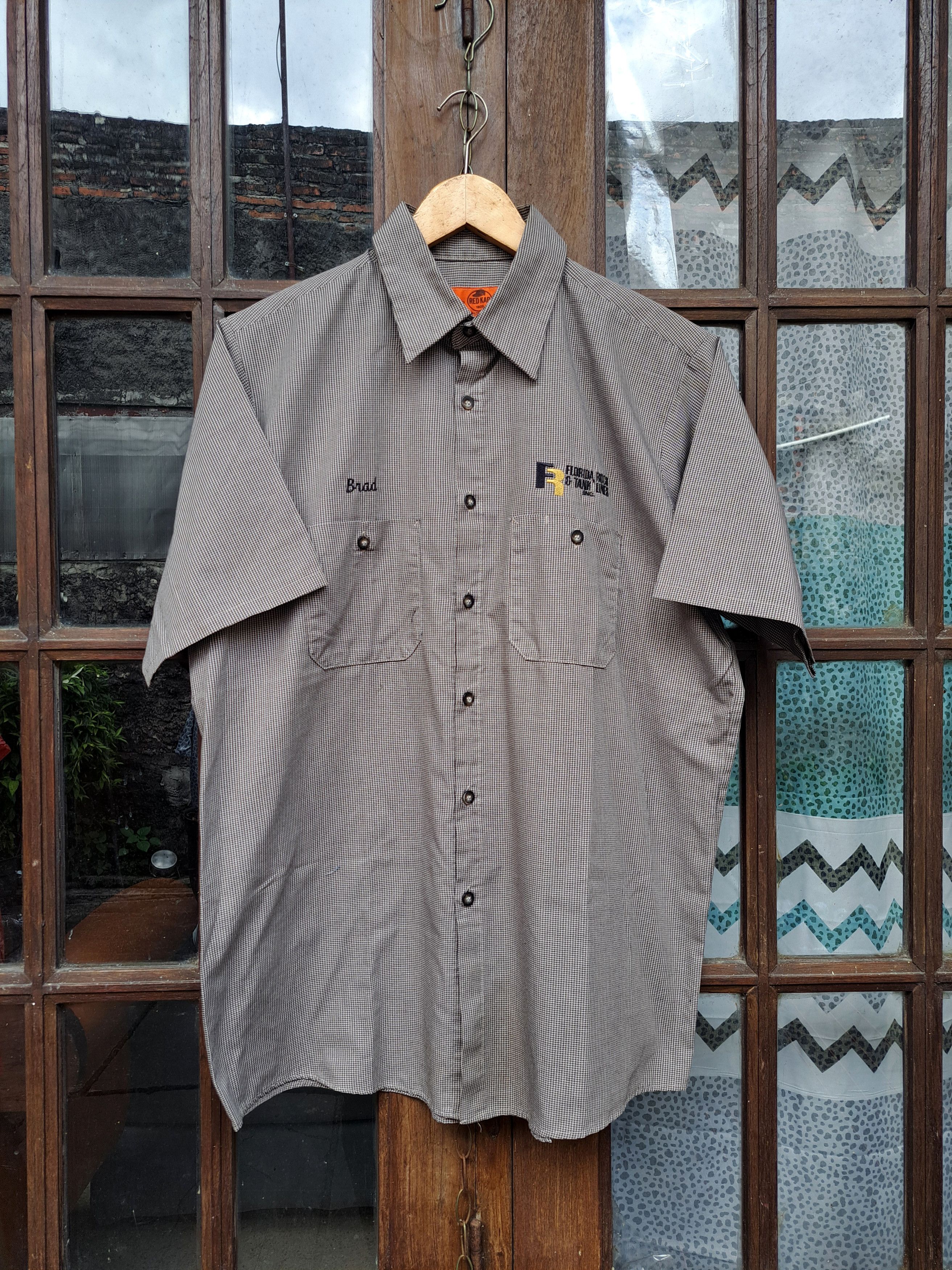 Red Kap × Vintage RED KAP Work Shirt Short Sleeve Mens Large USA Size US L / EU 52-54 / 3 - 1 Thumbnail