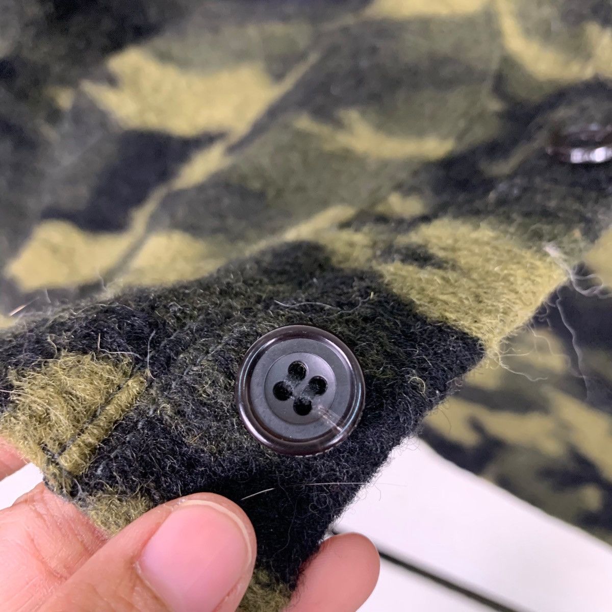 Beams Plus BEAMS Green Camo Fleece Cardigan Jacket #0039-C3 Size US L / EU 52-54 / 3 - 14 Thumbnail
