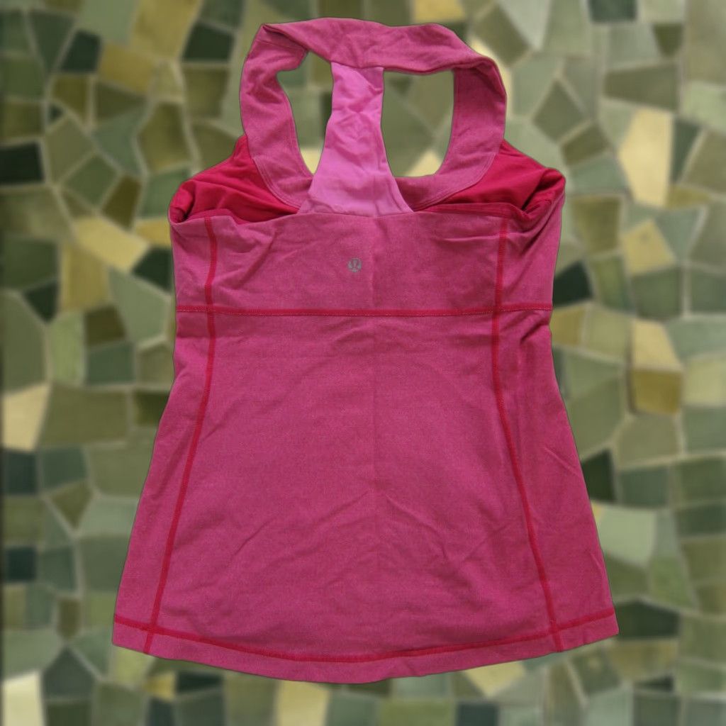 Lululemon Lululemon Pink T-Back Stretch Sports Bra Active Yoga Run Workout Top Women S-M Size S / US 4 / IT 40 - 1 Thumbnail