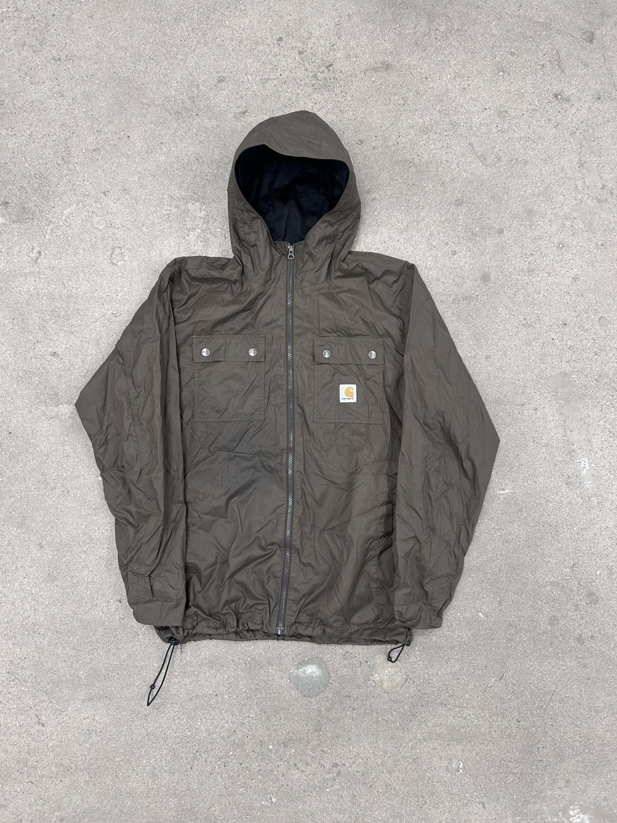 Carhartt × Vintage Vintage Y2K Carhartt Brown Windbreaker Jacket Size US L / EU 52-54 / 3 - 1 Thumbnail