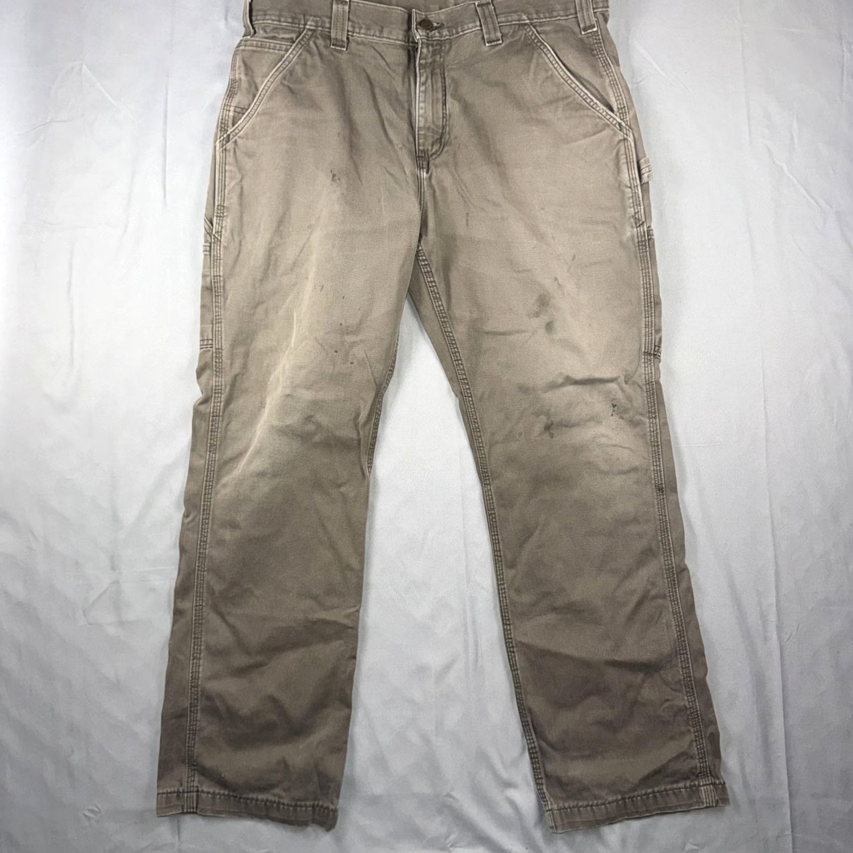Carhartt Carhartt Pants Mens 36x30 Beige Canvas Carpenter Workwear Utility Cargo Size US 36 / EU 52 - 2 Thumbnail