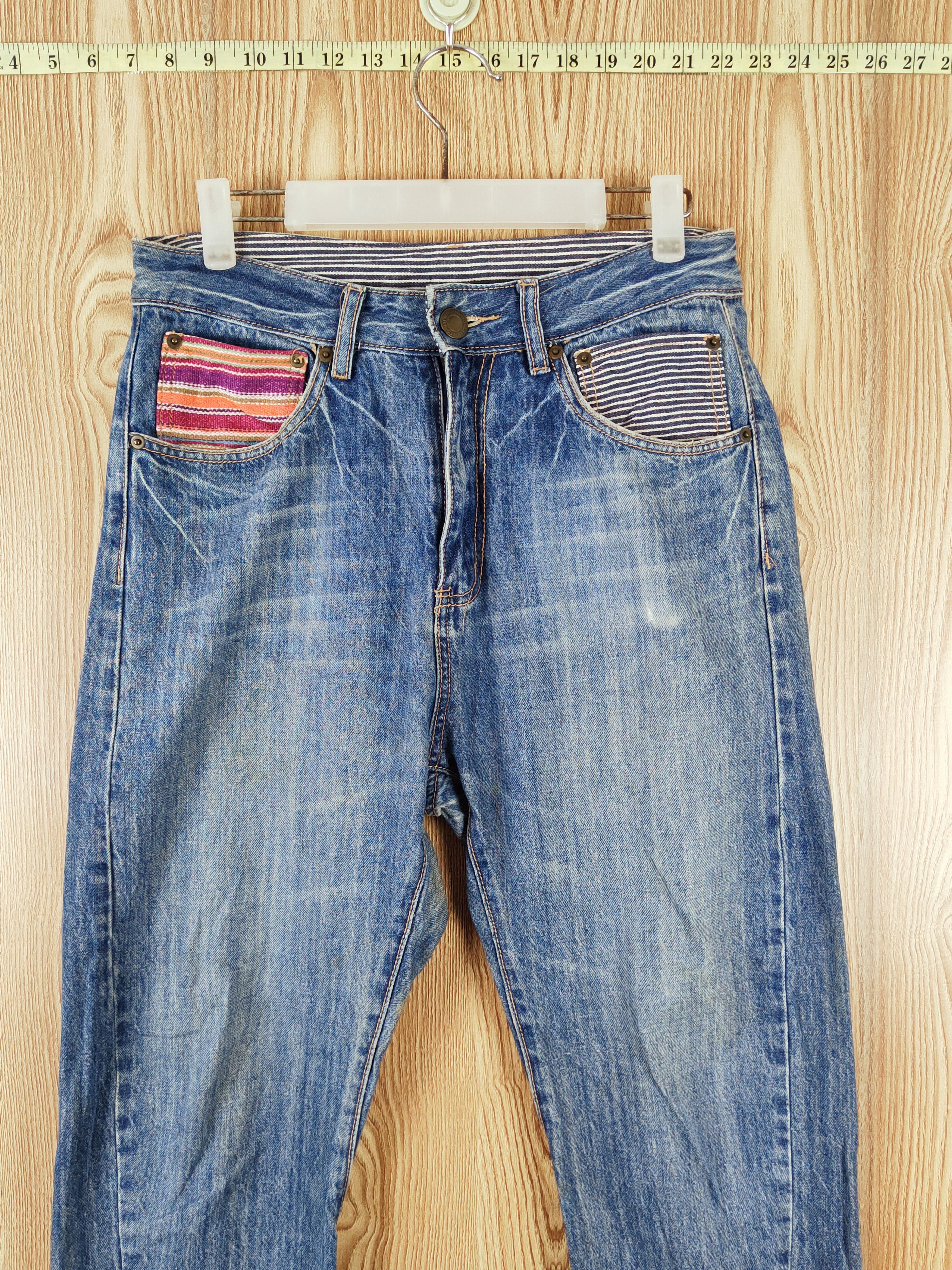 Japanese Brand Agile Blue Distressed Ripped Jeans #W536 Size US 30 / EU 46 - 2 Thumbnail
