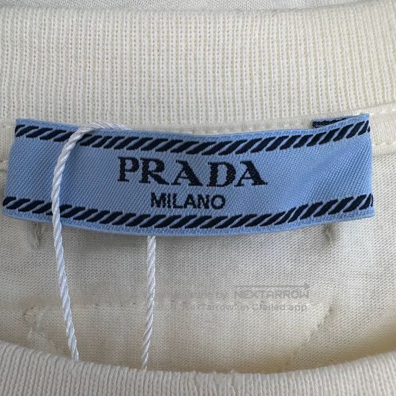 Prada Prada Beige chest letter logo T-shirt Size S / US 4 / IT 40 - 5 Thumbnail