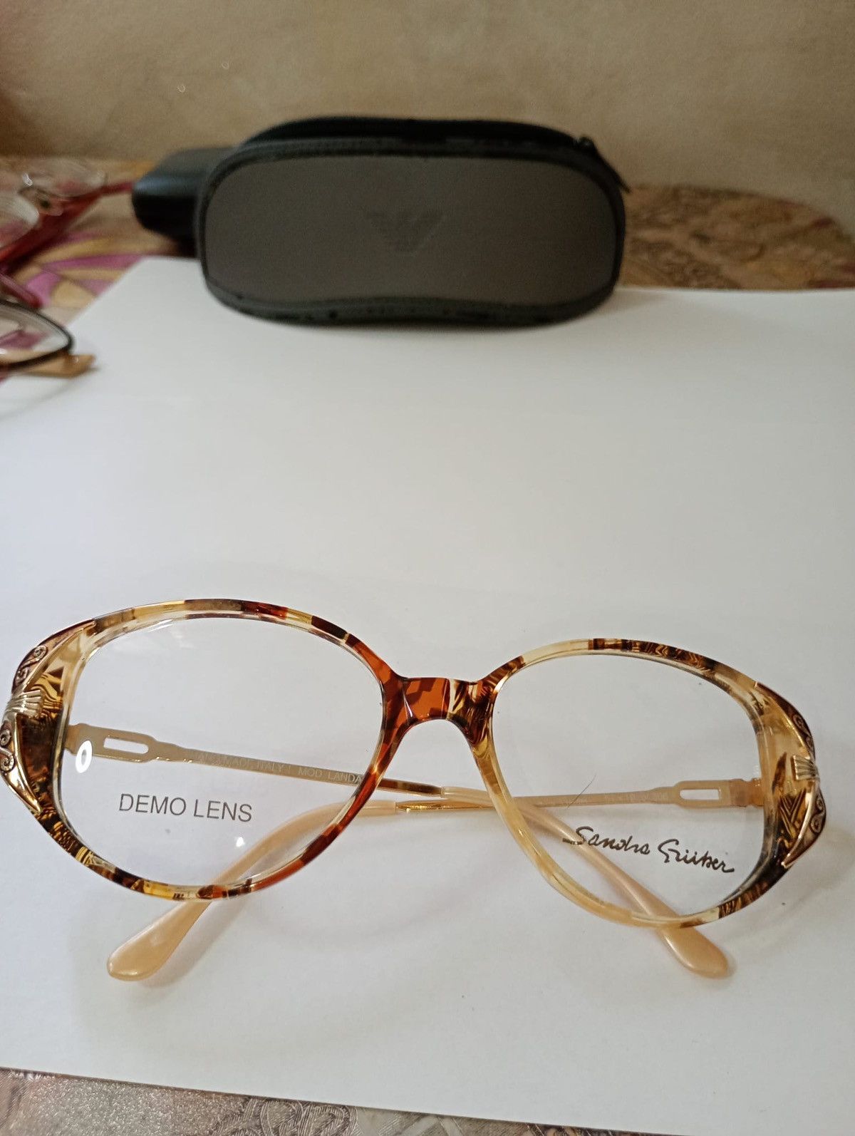 Other Sandra Gruber Vintage Eyeglass Frames Italy Tortoise Size ONE SIZE - 3 Thumbnail