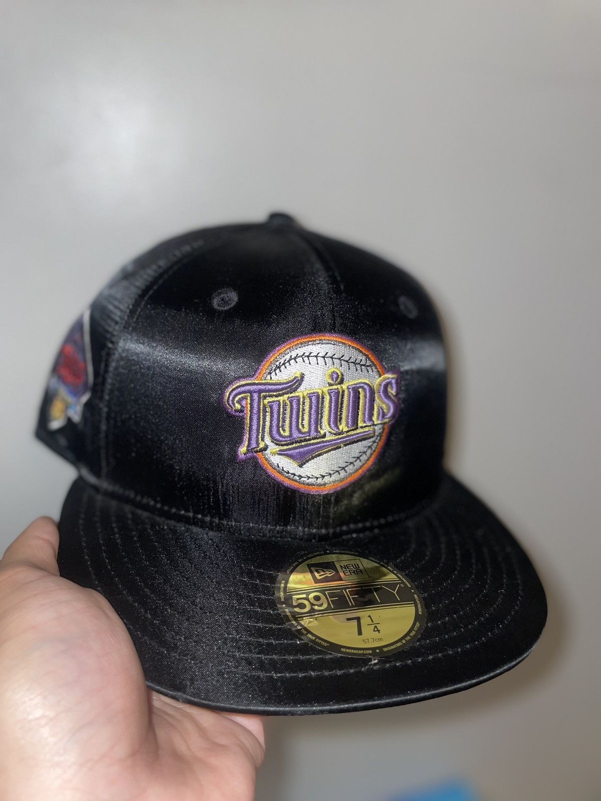 image of Myfitteds Minnesota Twins Prince Purple Rain Inspired Jet Bl in Black, Men's