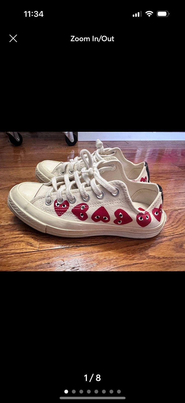 Comme des Garcons × Converse Comme Des Garçons Play converse chuck sneakers Size US 7 / IT 37 - 2 Thumbnail