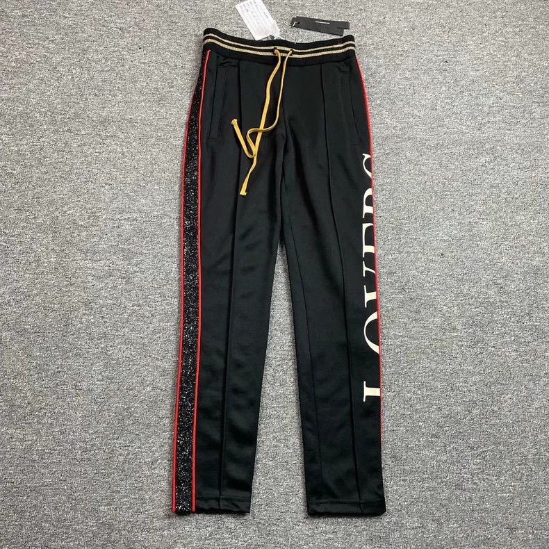 Amiri Amiri size S sequin striped black trousers Size US 30 / EU 46 - 1 Thumbnail