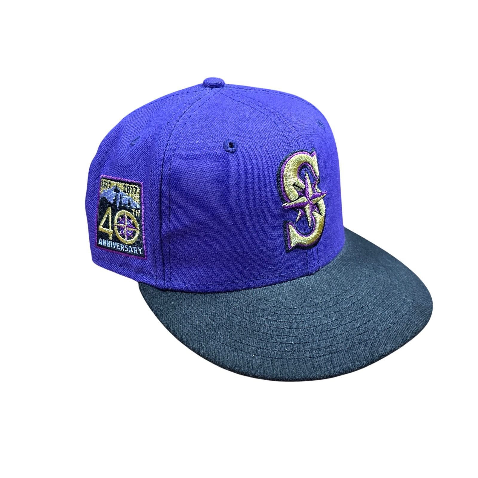 New Era New Era Seattle Mariners Crown Royal 2022 59FIFTY Hat 7 1/4 Size ONE SIZE - 1 Thumbnail