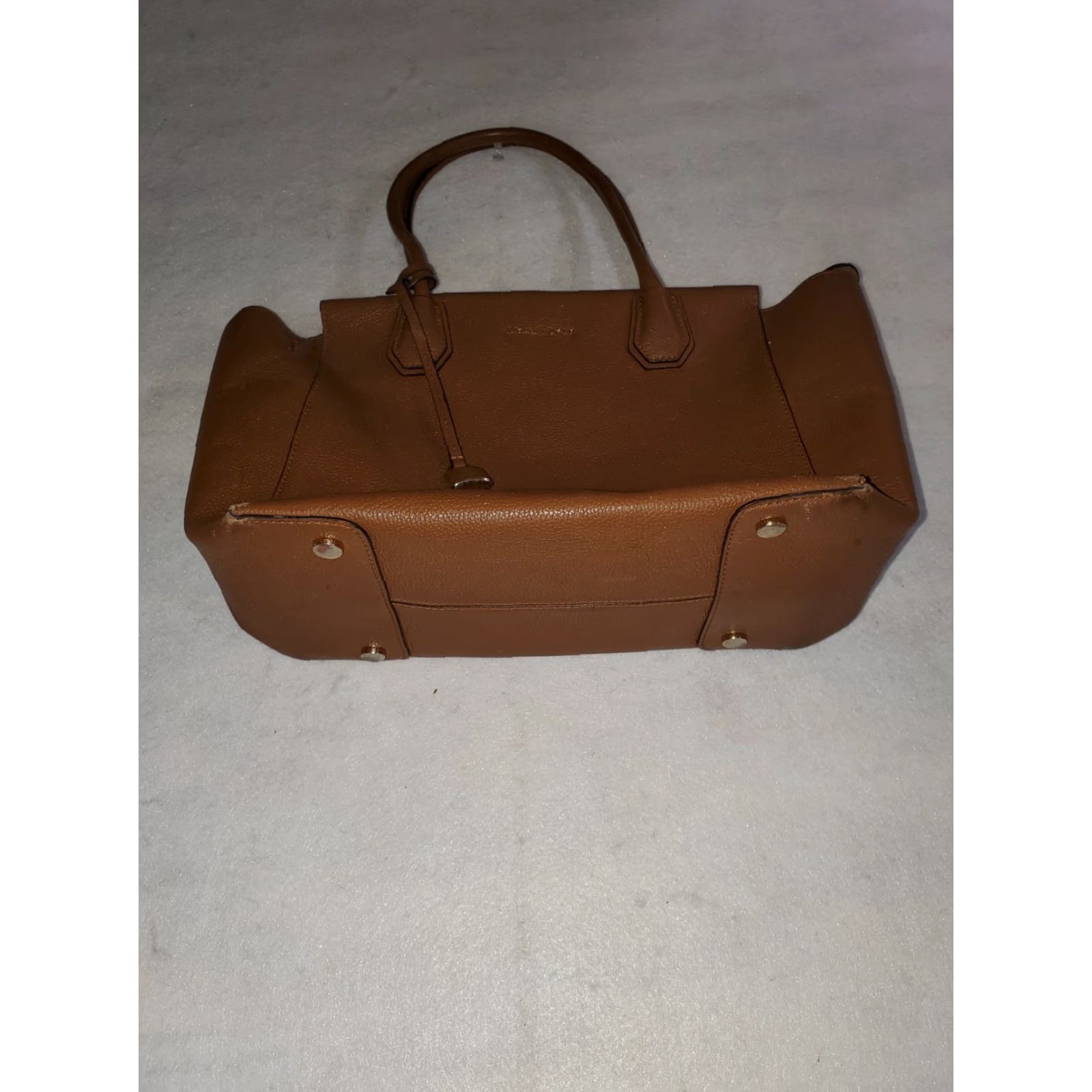 Michael Kors Michael Kors Signature-Mercer Large Leather Satchel Purse Tan 30H6GM9S3L Size ONE SIZE - 2 Thumbnail
