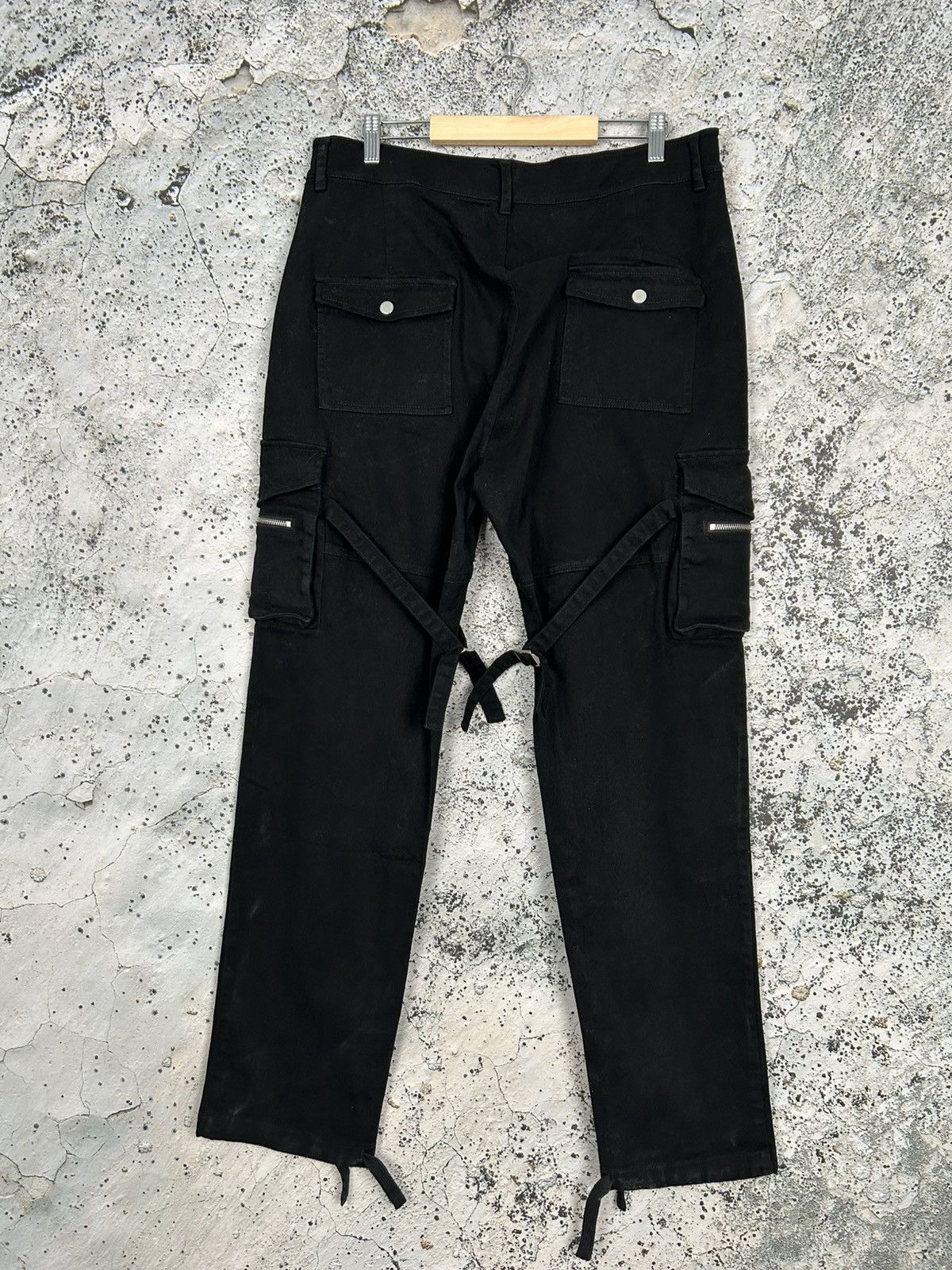 Ruben Kone Ruben Kone Avant Garde Black Cargo Pants Alternative Grunge Size US 36 / EU 52 - 4 Thumbnail