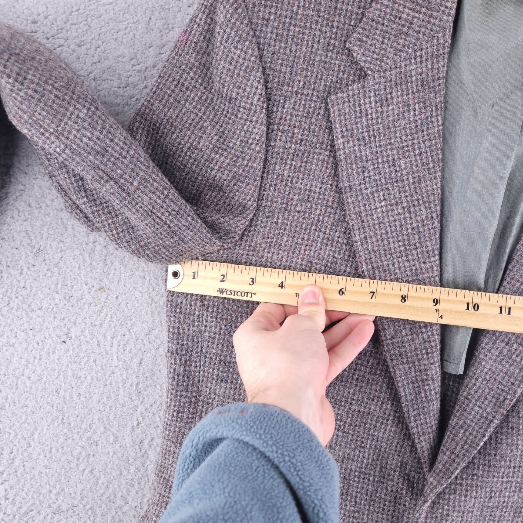 Stafford Stafford Blazer Mens 40 Wool Tweed Brown Coat Jacket Top Sport 2 Piece Regular Size 40 Mens Brown Wool Tweed Stafford Blazer Size 40R - 3 Thumbnail