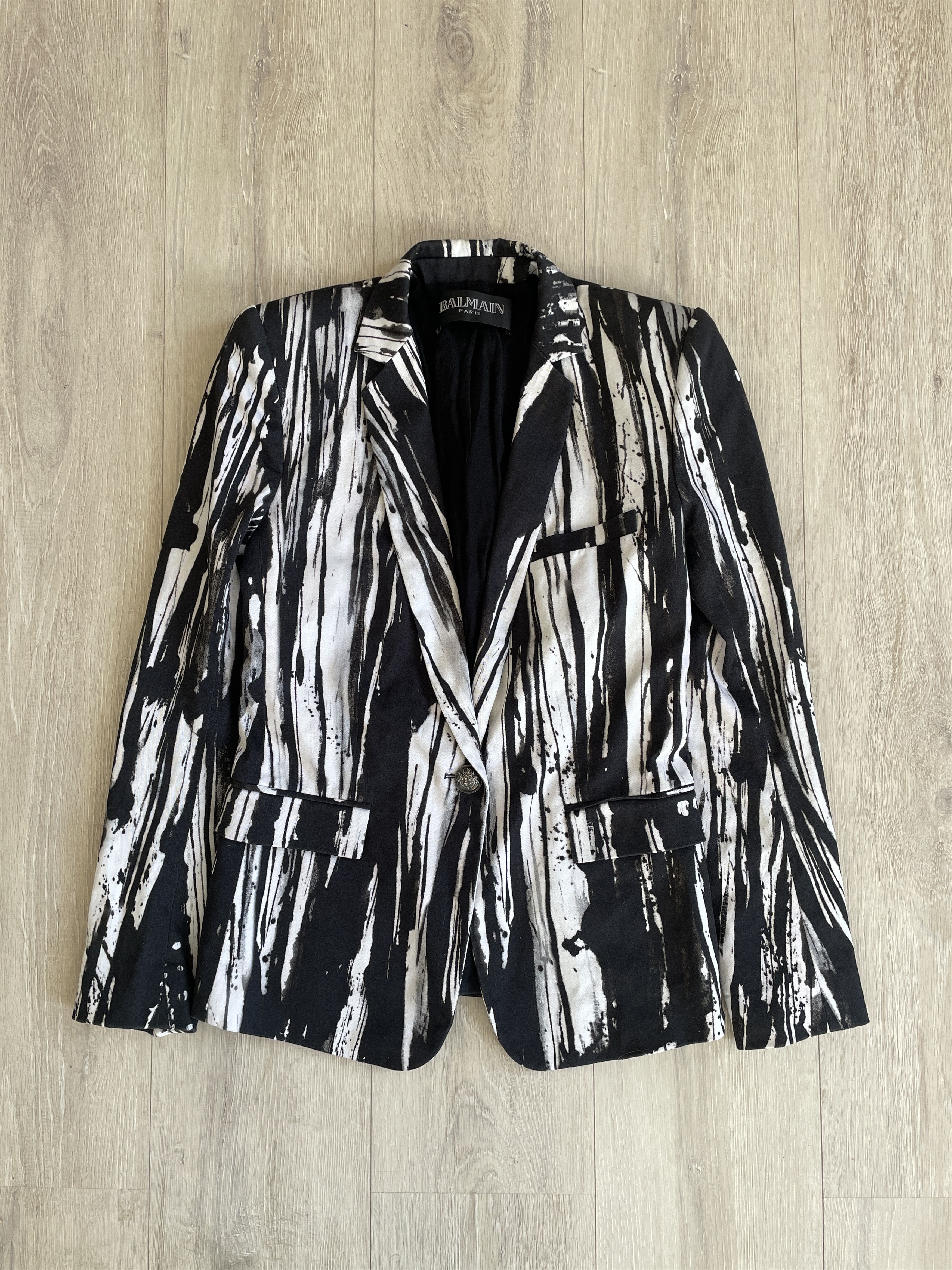 Balmain Balmain SS11 paint splatter blazer by Christophe Decarnin Size M / US 6-8 / IT 42-44 - 1 Thumbnail