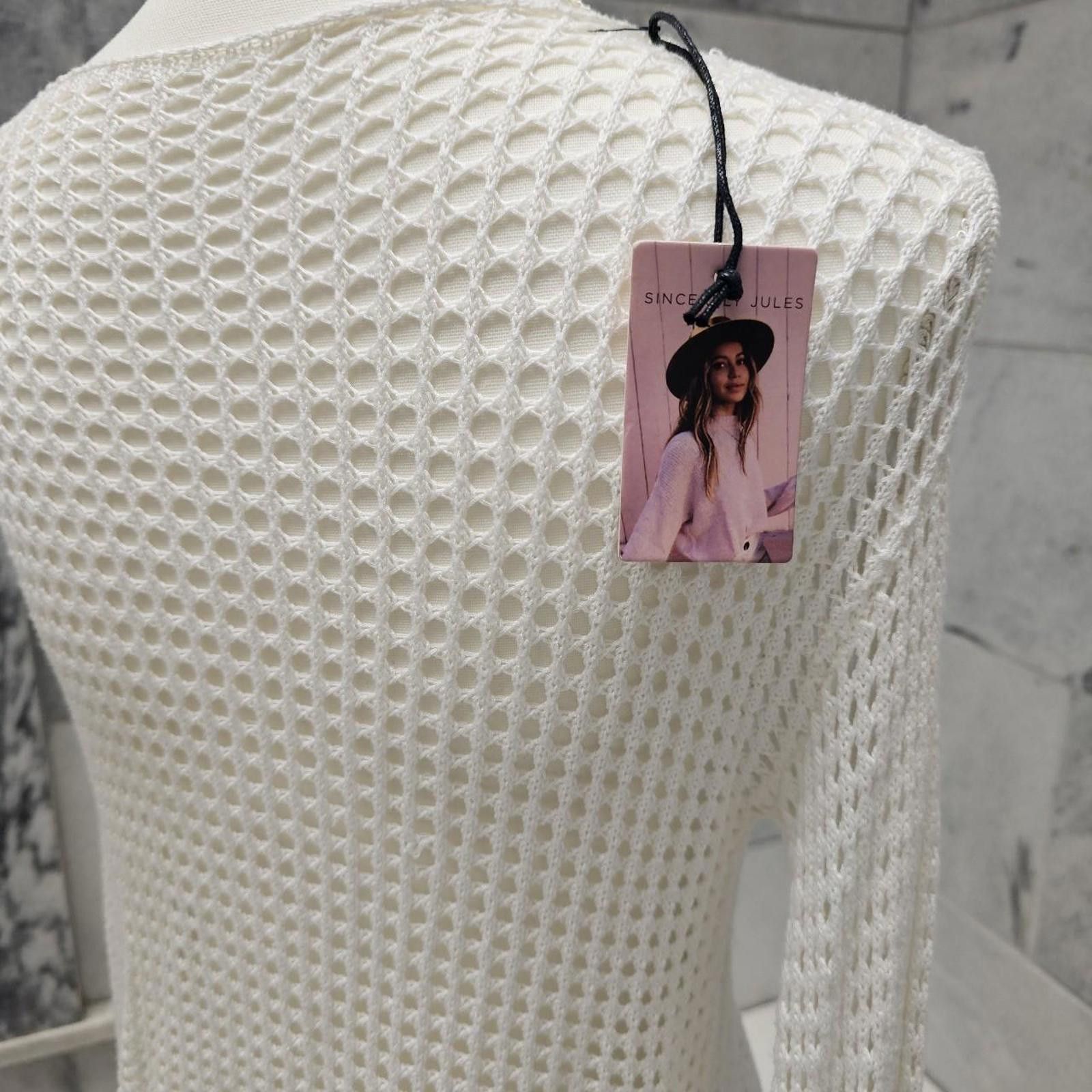 Designer Sincerely Jules for Bandier Women's White Knit Sweater Size S / US 4 / IT 40 - 5 Thumbnail