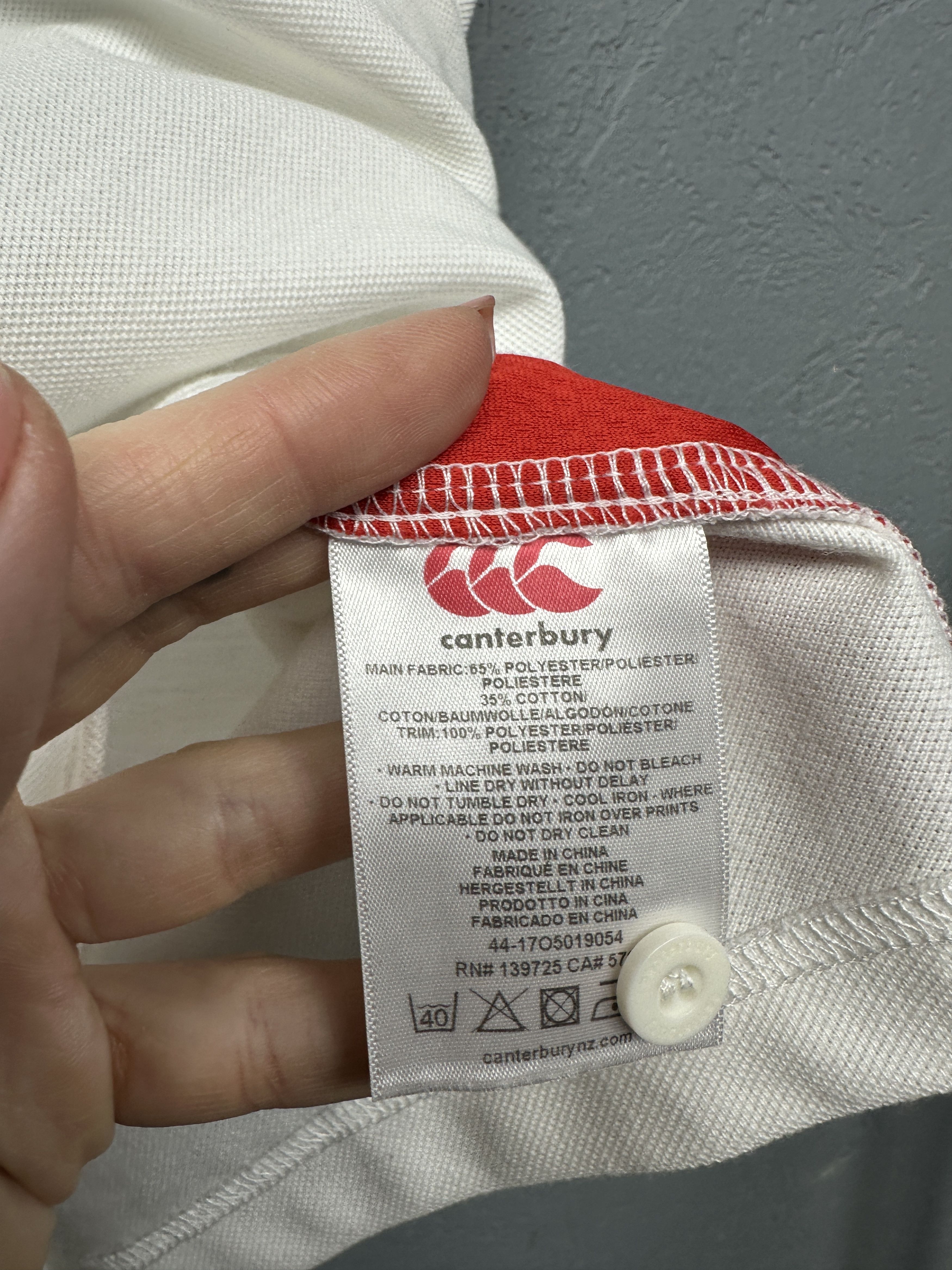 Canterbury of New Zealand Canterbury O2 England Rugby Polo Shirt Size US L / EU 52-54 / 3 - 4 Thumbnail
