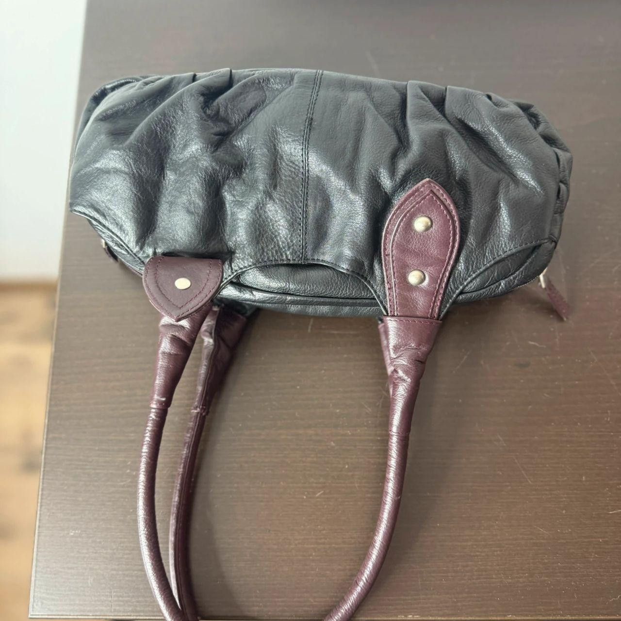 Vintage Vintage Real Leather Womans handbag black affilaction Size US S / EU 44-46 / 1 - 3 Thumbnail