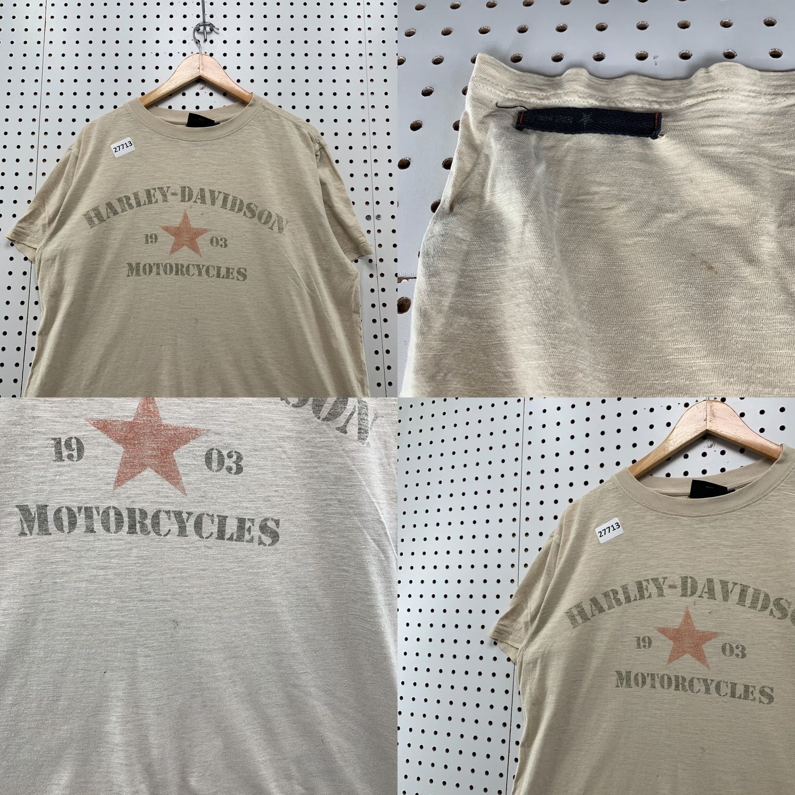 Harley Davidson Harley Davidson Motorcycle Shirt Beige Mens Large Short Sleeve Adult L Size US L / EU 52-54 / 3 - 8 Thumbnail