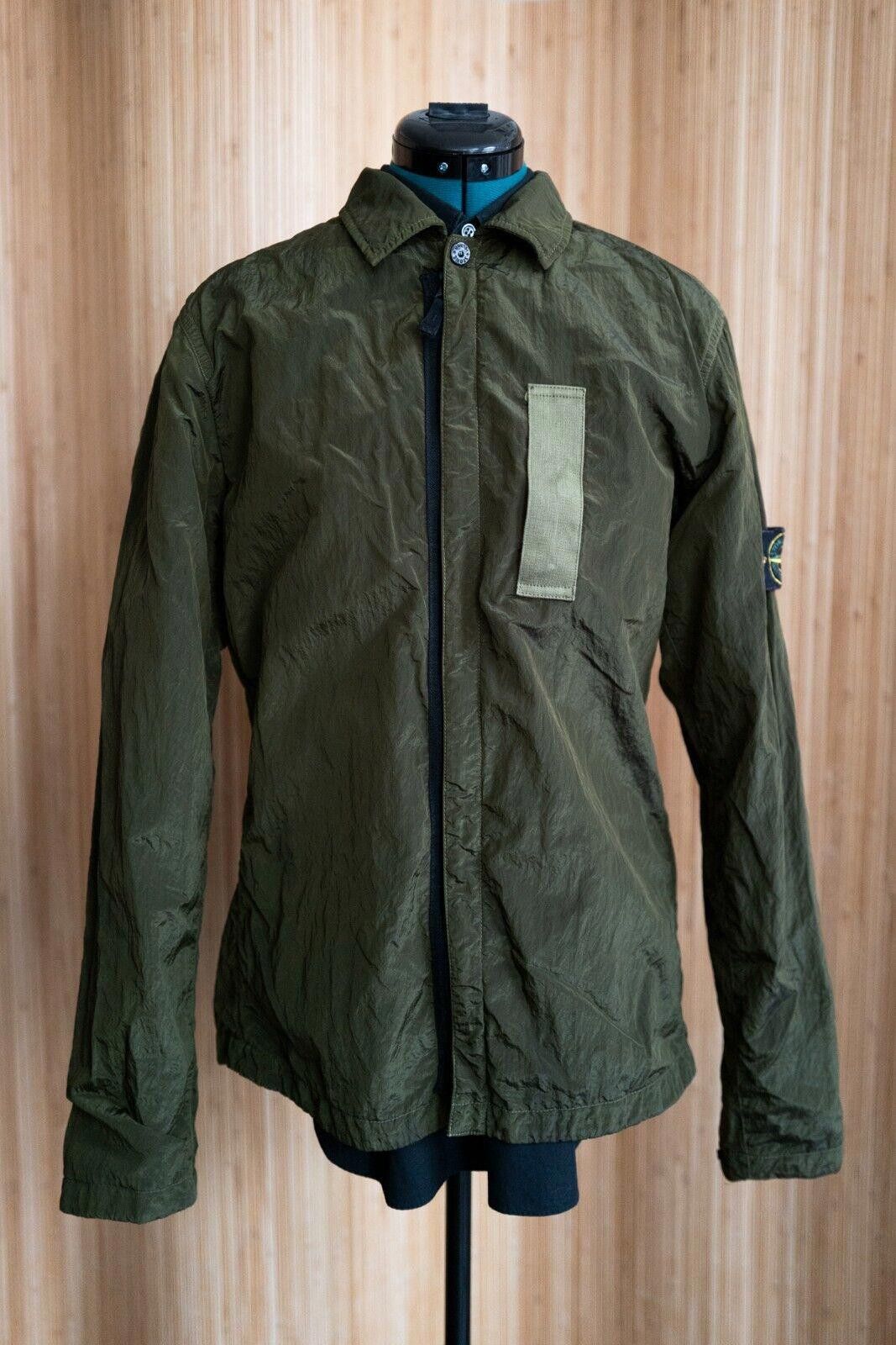 image of Stone Island Green Nylon Metal Jacket Sz. M, Men's (Size Medium)