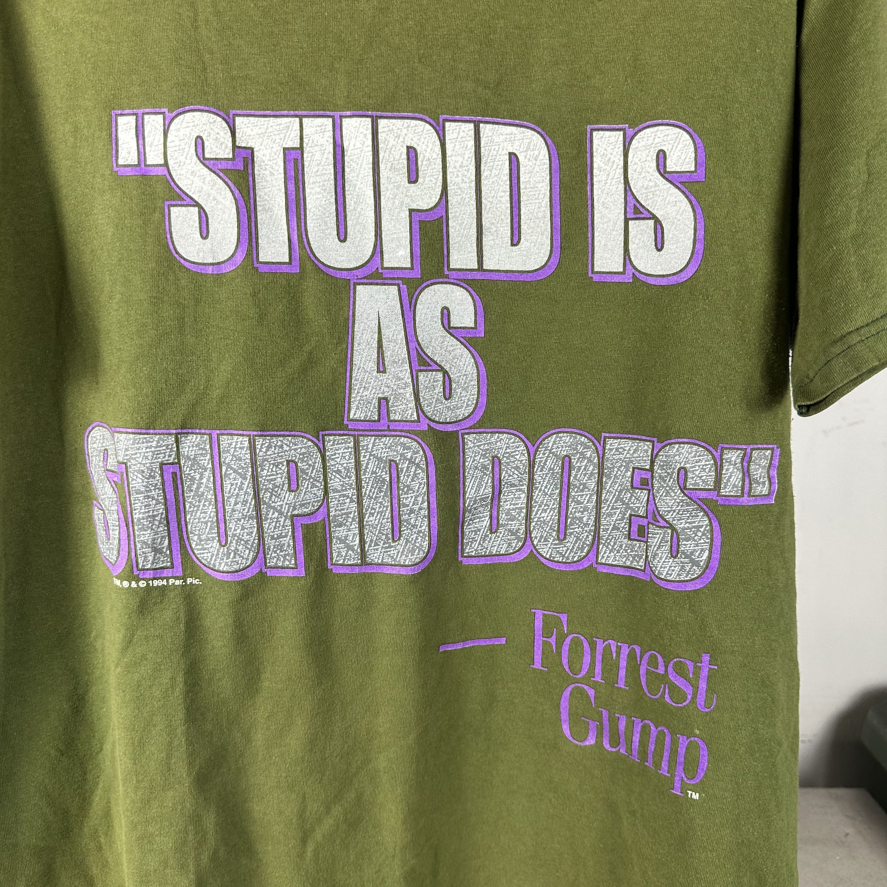 Vintage 1994 Forrest Gump Stupid is as Stupid Does Movie T-Shirt Size US XL / EU 56 / 4 - 2 Thumbnail