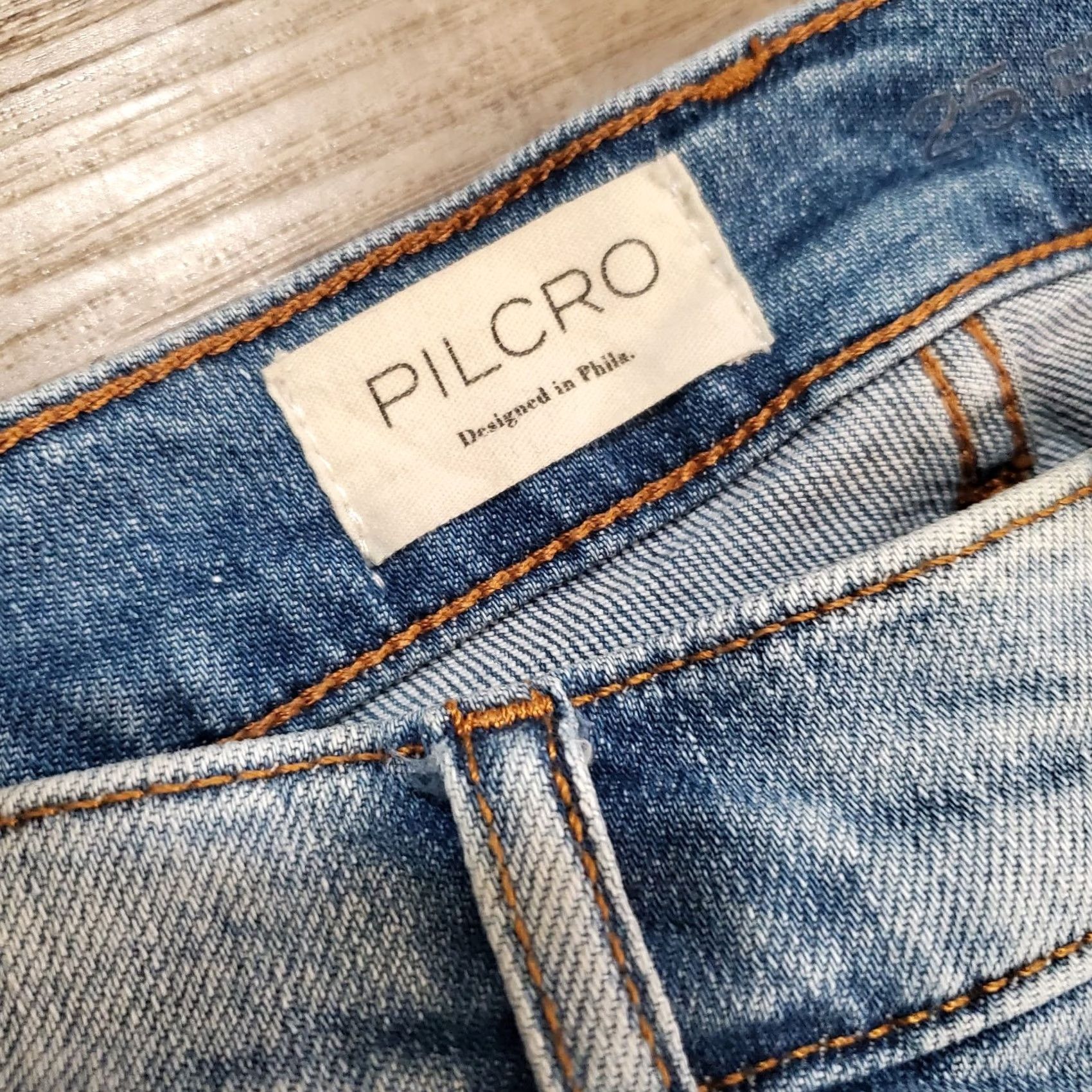 Vintage Pilcro Jeans Womens High Rise Straight Light Blue 28x29 Denim Cotton Blend Stretch Zipper Button 5-Pocket Boyfriend Bohemian 90s City Vintage No? Size 28" / US 6 / IT 42 - 5 Thumbnail