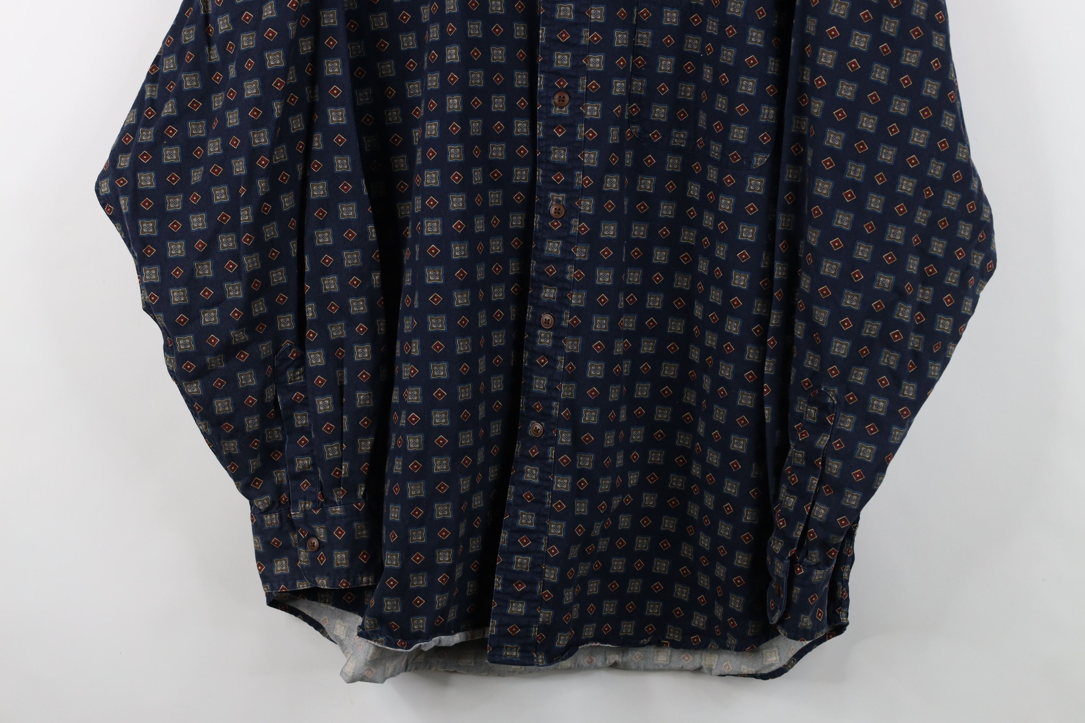 Ralph Lauren Vintage 90s Chaps Ralph Lauren Geometric Button Down Shirt Size US XL / EU 56 / 4 - 3 Thumbnail