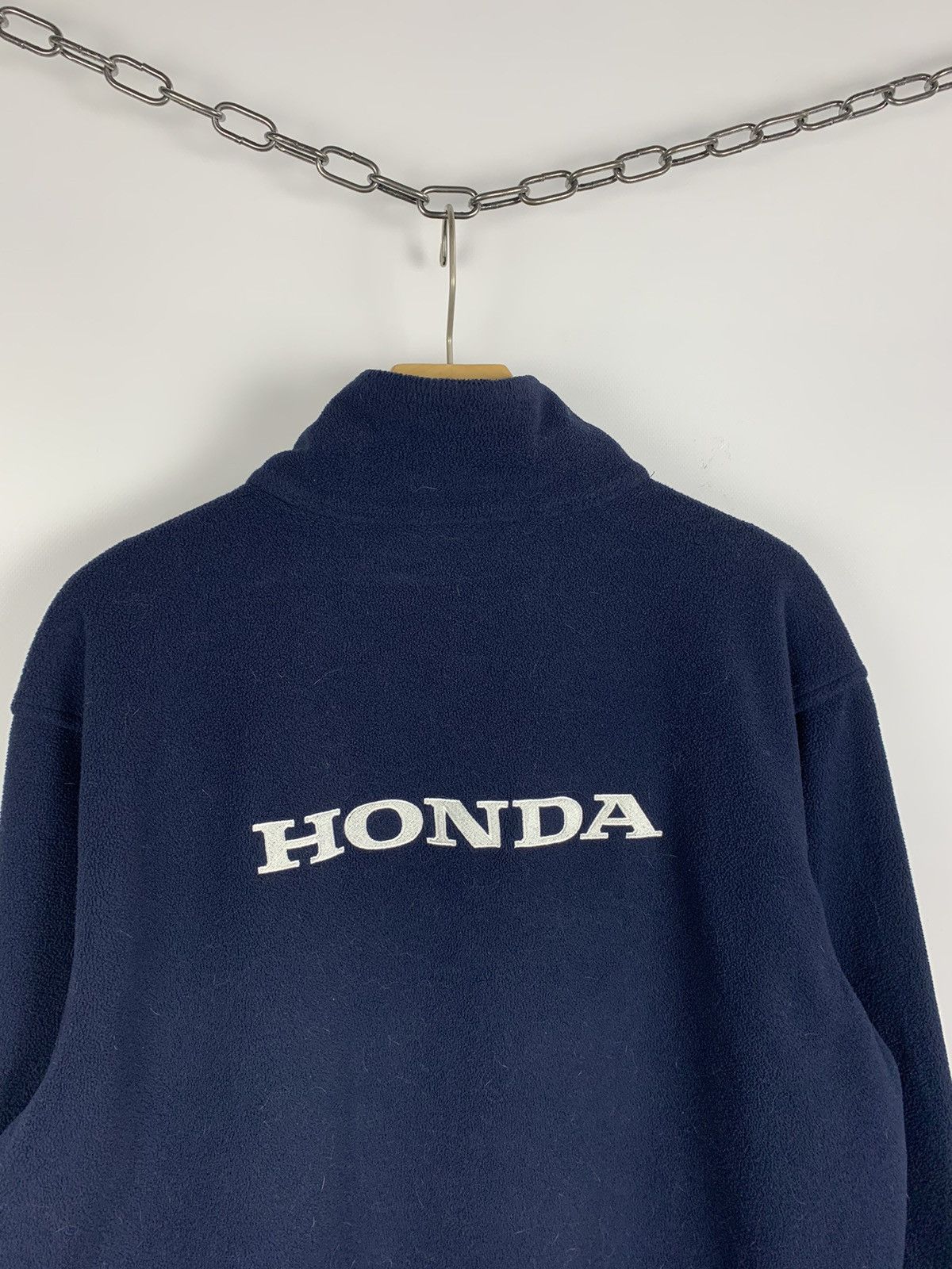 Honda Vintage Y2K Honda Fleece Zip Up Racing Sweatshirt Japanese Size US L / EU 52-54 / 3 - 2 Thumbnail