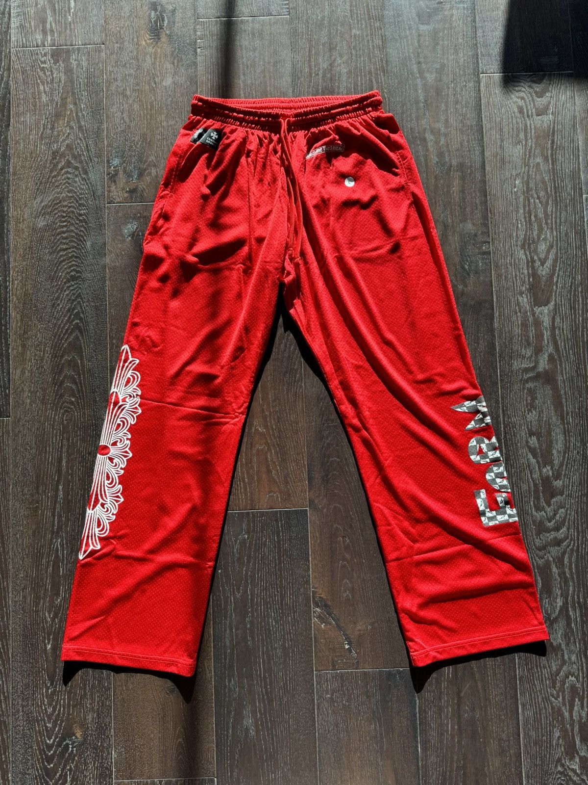 image of Chrome Hearts Exclusive Matty Boy '99 Form' Red Jersey Pants, Men's (Size 34)