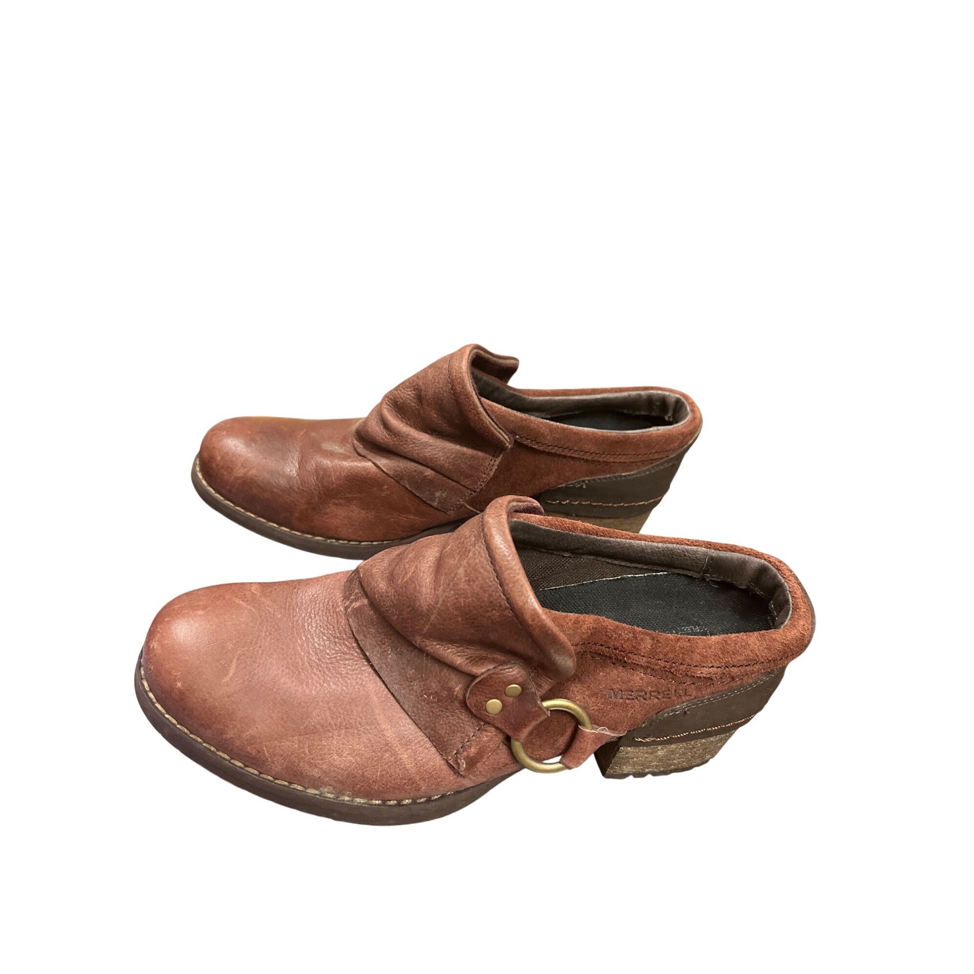Merrell Merrell Chocolate wms brown leather mules clogs shoes sz 8 S Size US 8 / IT 38 - 4 Thumbnail