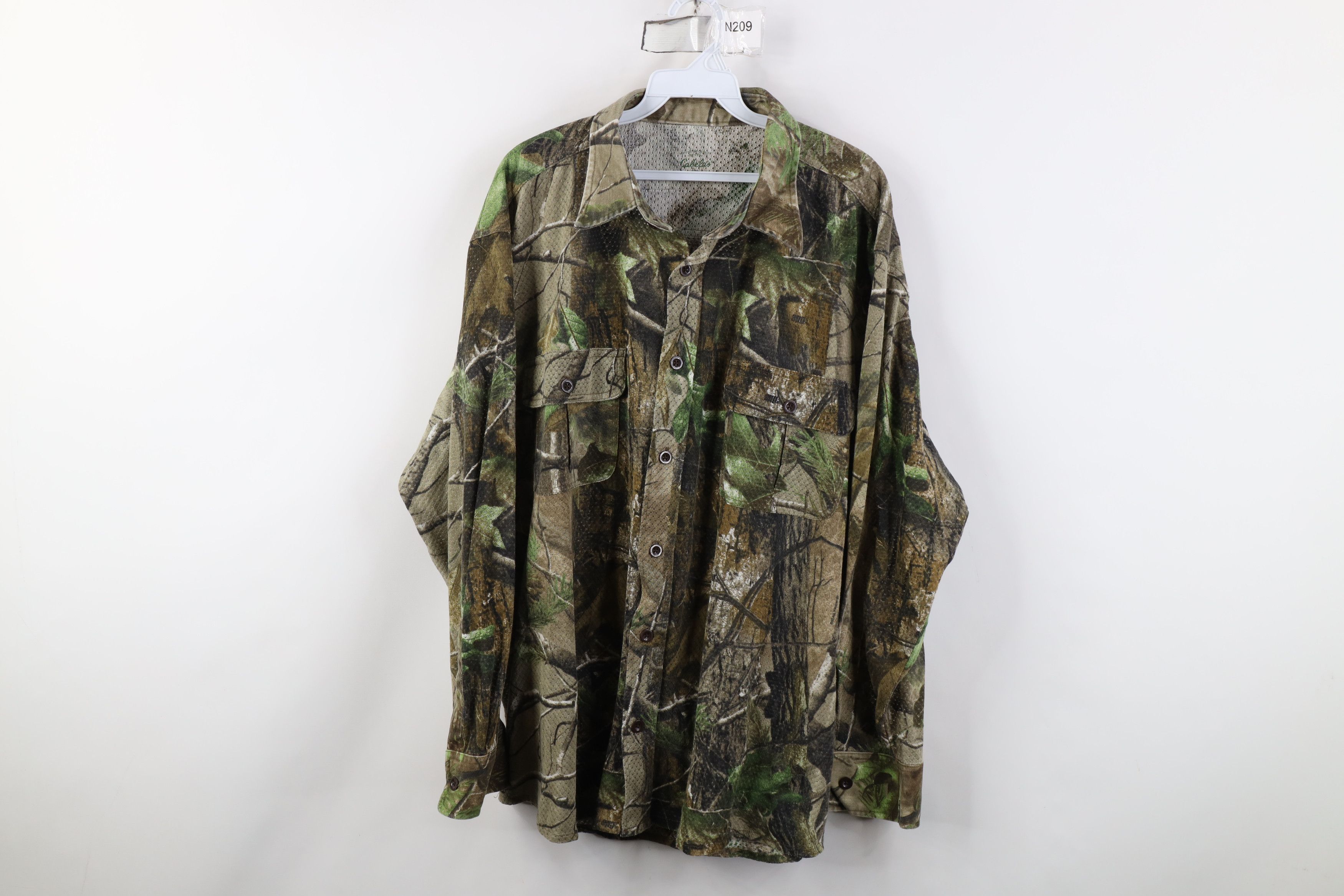 Cabelas Vintage 90s Y2K Cabelas Mesh Camouflage Hunting Button Shirt Size US XL / EU 56 / 4 - 1 Thumbnail