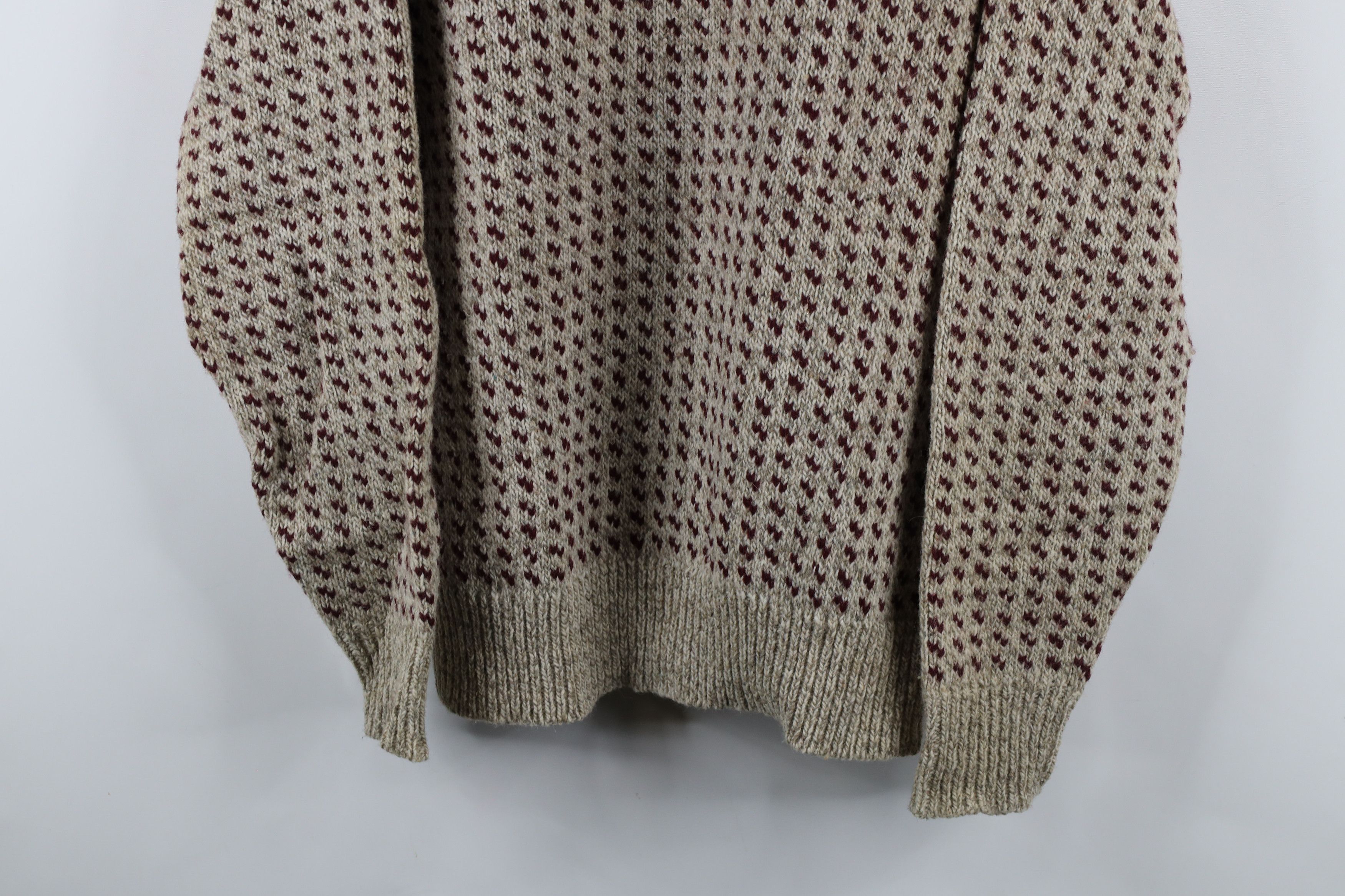 Vintage Vintage 90s Streetwear Wool Knit Grandpa Sweater USA Size US L / EU 52-54 / 3 - 3 Thumbnail