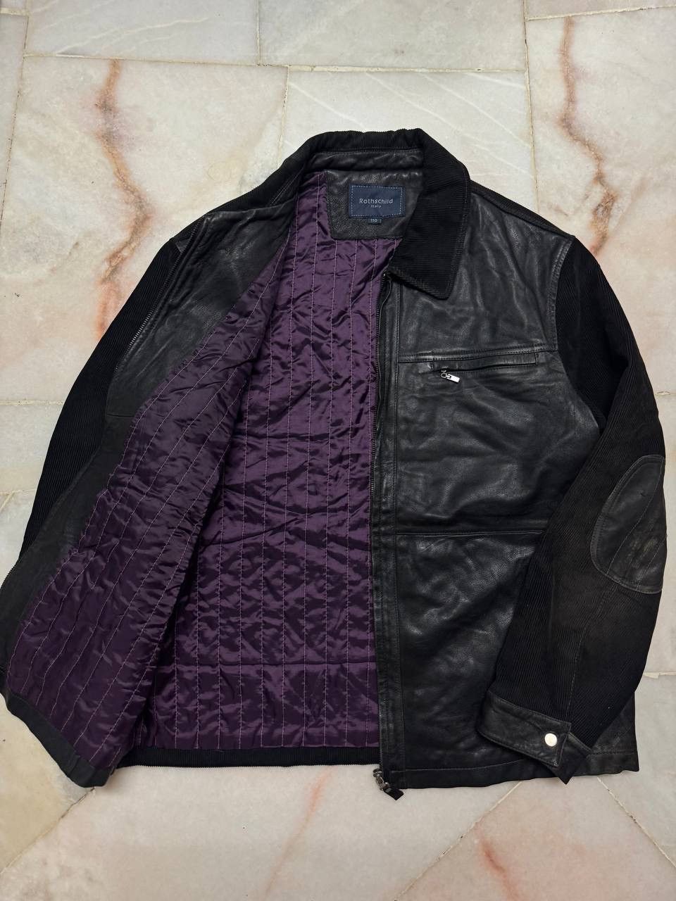 Leather VINTAGE ROTHACHILD ITALY LEATHER SPLIT CODUROI JACKET BLACK Size US L / EU 52-54 / 3 - 7 Thumbnail