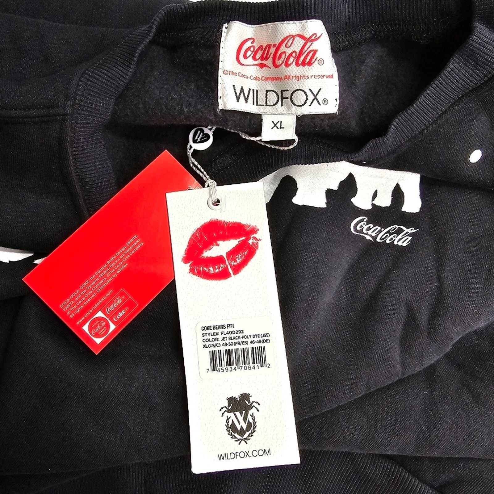 Wildfox Wildfox × Coco-Cola Bears Fifi Jet Black Sweater Pullover XL Size XL / US 12-14 / IT 48-50 - 4 Thumbnail