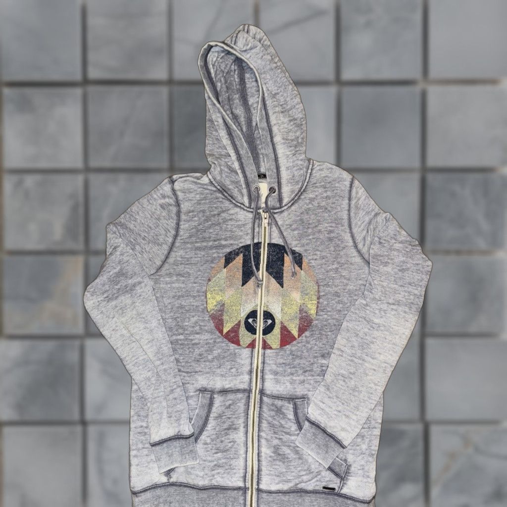 Vintage Roxy Full Zip Hoodie Gray Lightweight Y2K Large 19x26 Women’s Adult L Sz Regular Full Zip Size L / US 10 / IT 46 - 1 Thumbnail