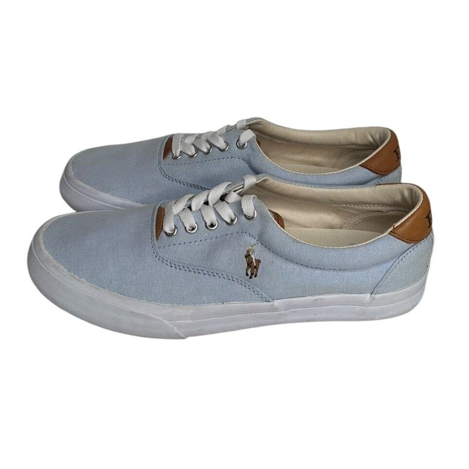 Ralph Lauren POLO RALPH LAUREN Thorton Canvas Blue Oxford Sneakers 8D Size US 8 / EU 41 - 1 Thumbnail