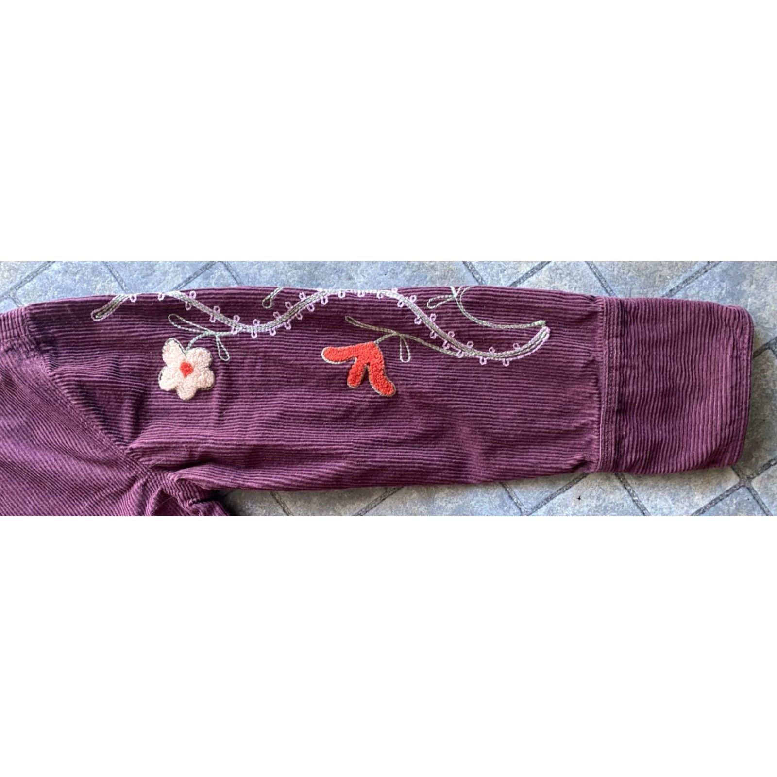 Vintage We The Free Jacket Women’s Small Winter Bloom Corduroy Floral Red Size S / US 4 / IT 40 - 6 Thumbnail