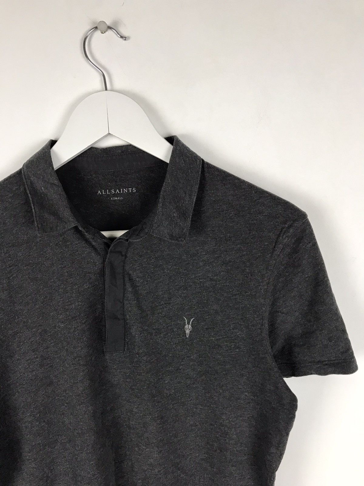 Allsaints Men’s S/46,Allsaints Grey Cotton Soft Polo,Poloshirt Size US S / EU 44-46 / 1 - 3 Thumbnail