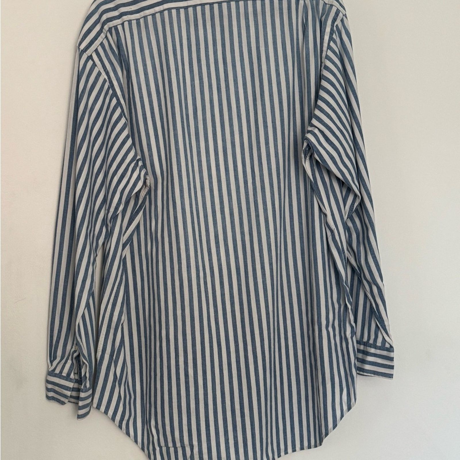 Ralph Lauren Ralph Lauren Men's Blue and White Striped Shirt Size US L / EU 52-54 / 3 - 3 Thumbnail