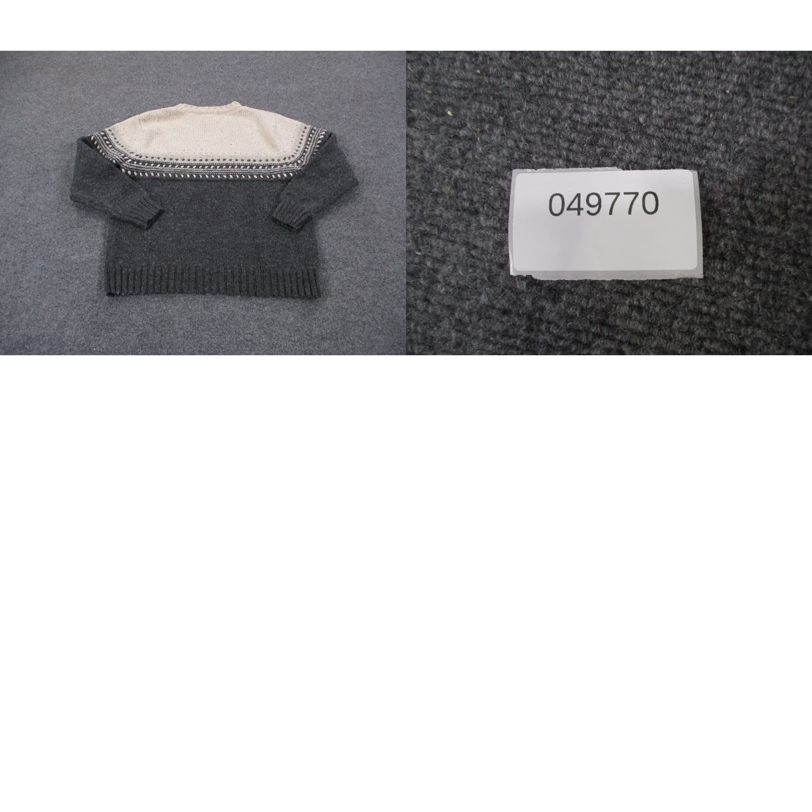 Vintage Irelandseye Sweater Womens M Gray White Lambs Wool Silk Heavy Vintage Pullover Crew Neck Thermal Womens Size M / US 6-8 / IT 42-44 - 8 Thumbnail