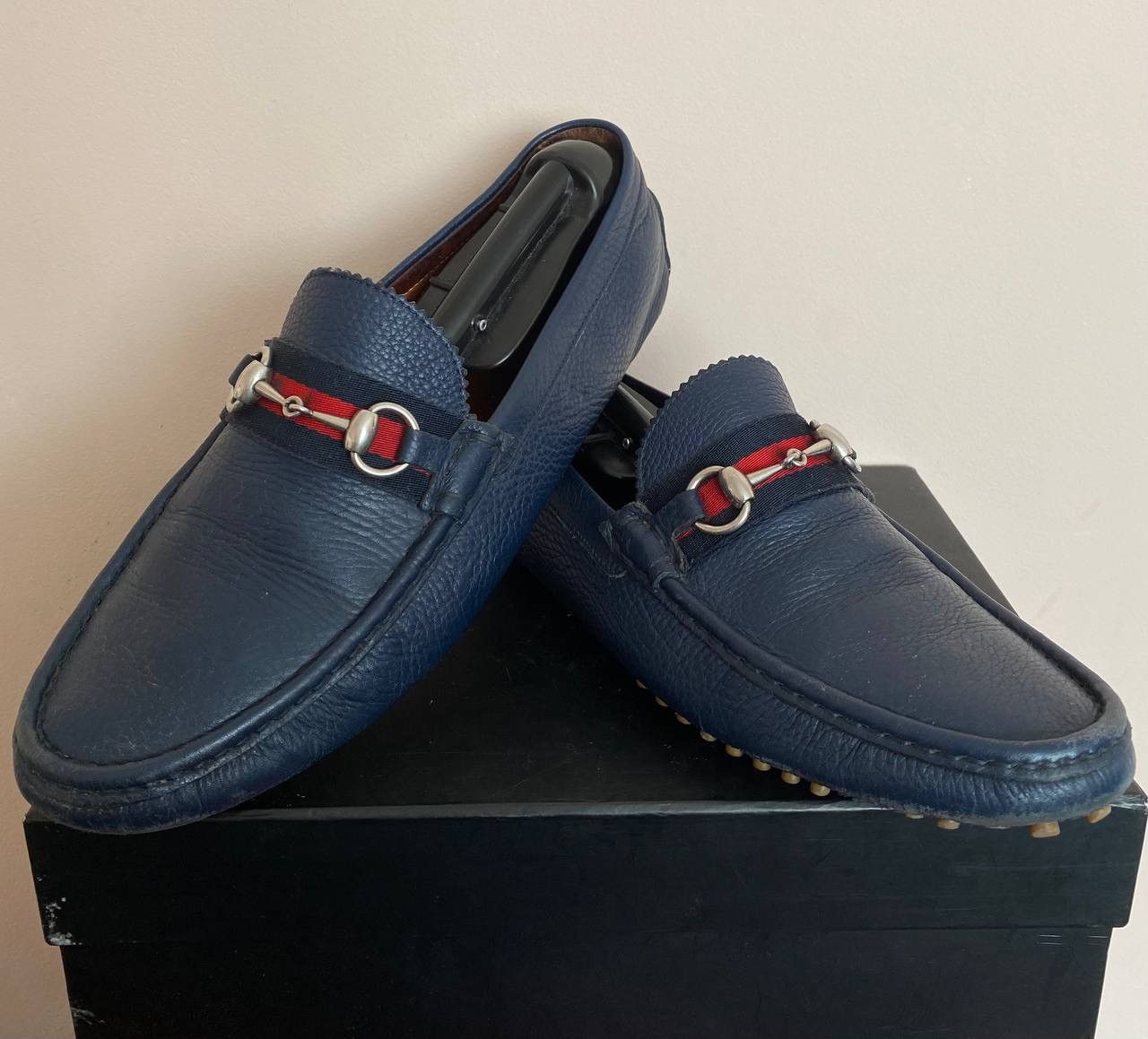Gucci Gucci Men's Leather Loafers Horsebit Slip On Driving Shoes Size US 11 / EU 44 - 1 Thumbnail