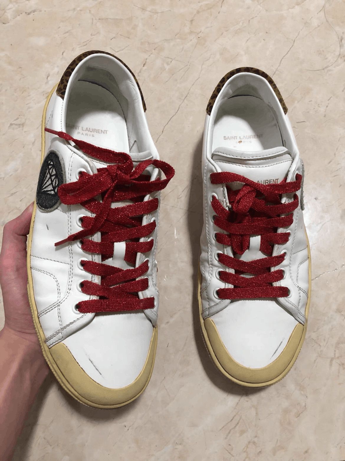 Saint Laurent Paris Sz 41.5 Saint Laurent Paris by Hedi 16SS Diamond Sneaker-25 Size US 8.5 / EU 41-42 - 1 Thumbnail