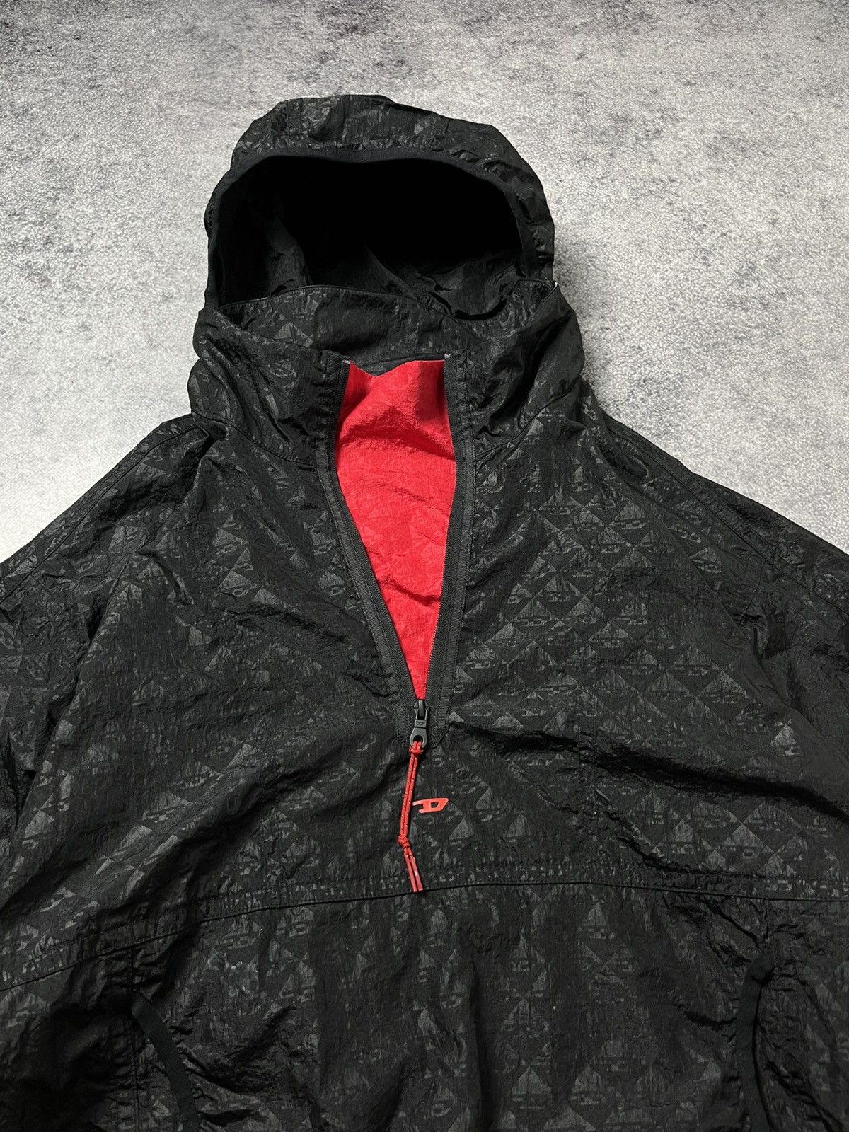 Diesel 🔥RRP $350 DIESEL SPORT 2025 MONOGRAM ANORAK NYLON JACKET Size US M / EU 48-50 / 2 - 8 Thumbnail