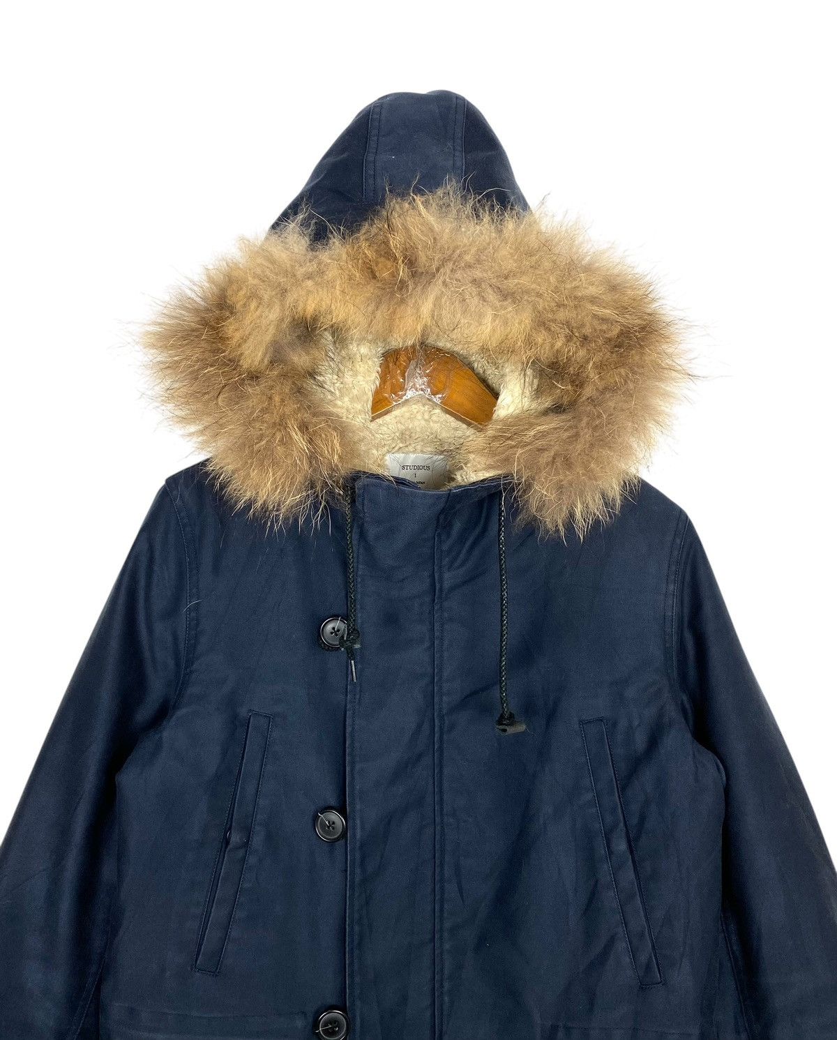 STUDIOUS Rare‼️ Studious Winter Parka Fur Hoodie Made in Japan Size US S / EU 44-46 / 1 - 4 Thumbnail
