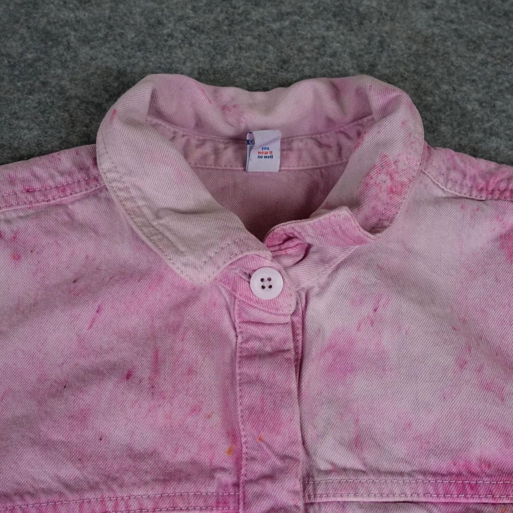 Old Navy VINTAGE Old Navy Jumpsuit Womens M Pink Short Sleeve Utility Coveralls Tie Dye Fun Size 32" / US 10 / IT 46 - 3 Thumbnail