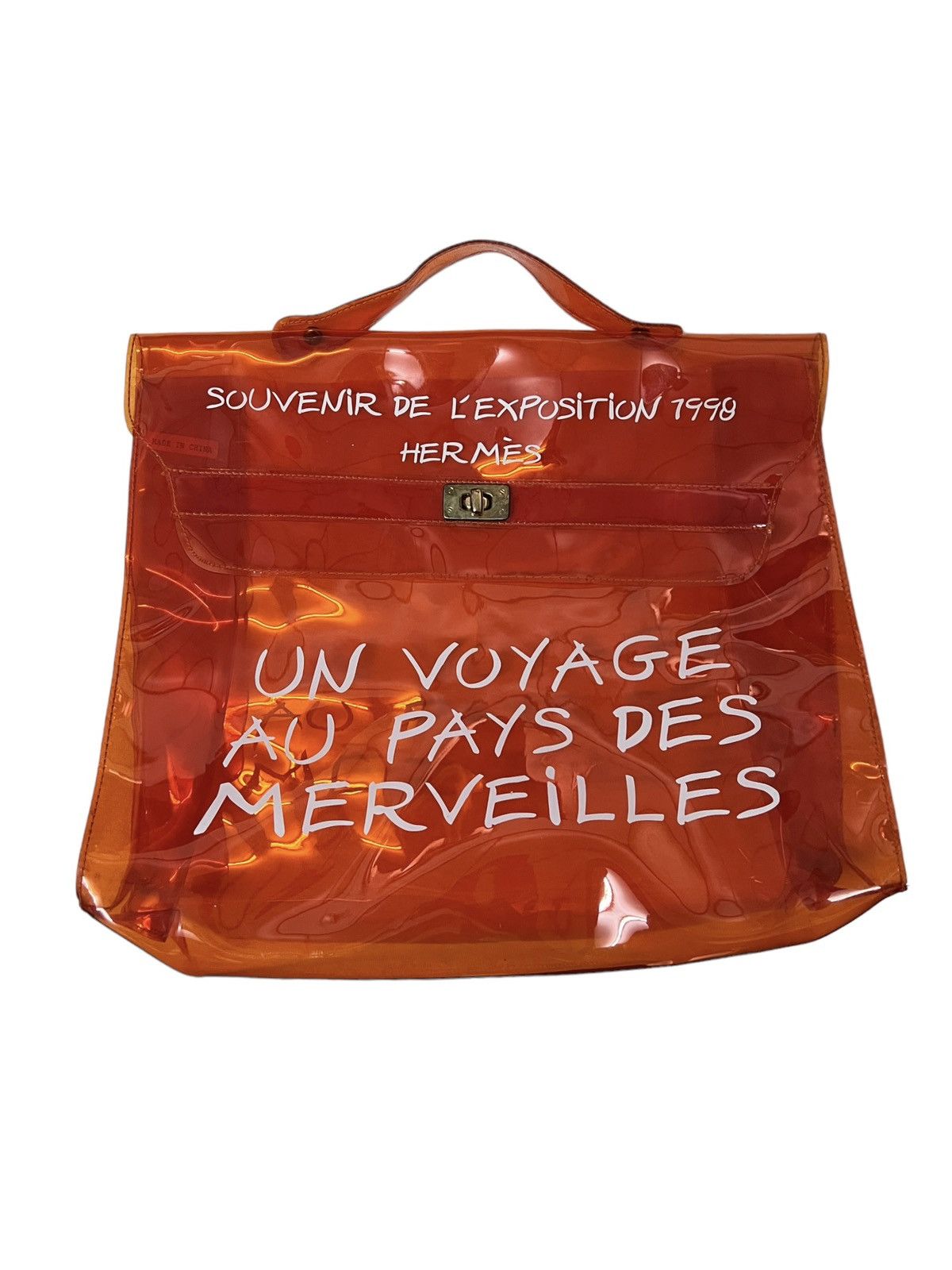 Hermes Hermes Kelly Souvenir De L'Exposition 1998 Vinyl Bag Size ONE SIZE - 2 Thumbnail