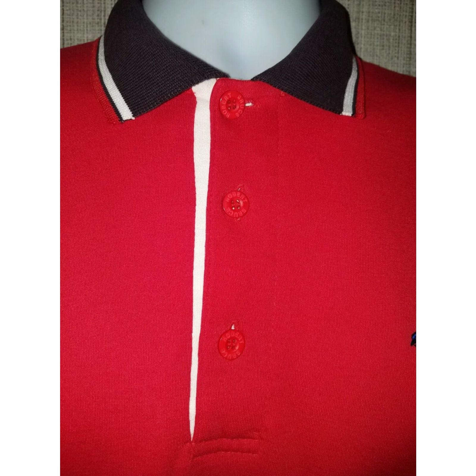 Vintage VINTAGE Robert Bruce Golf Polo Shirt Red Mens Medium Size US M / EU 48-50 / 2 - 2 Thumbnail