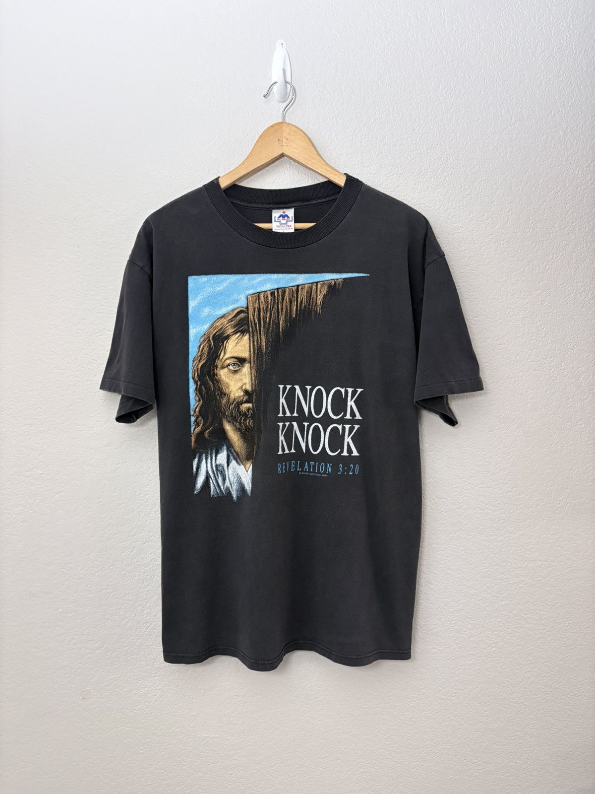 Vintage 90’s Knock Knock Jesus Tee Vintage Single Stitch Size US L / EU 52-54 / 3 - 1 Thumbnail