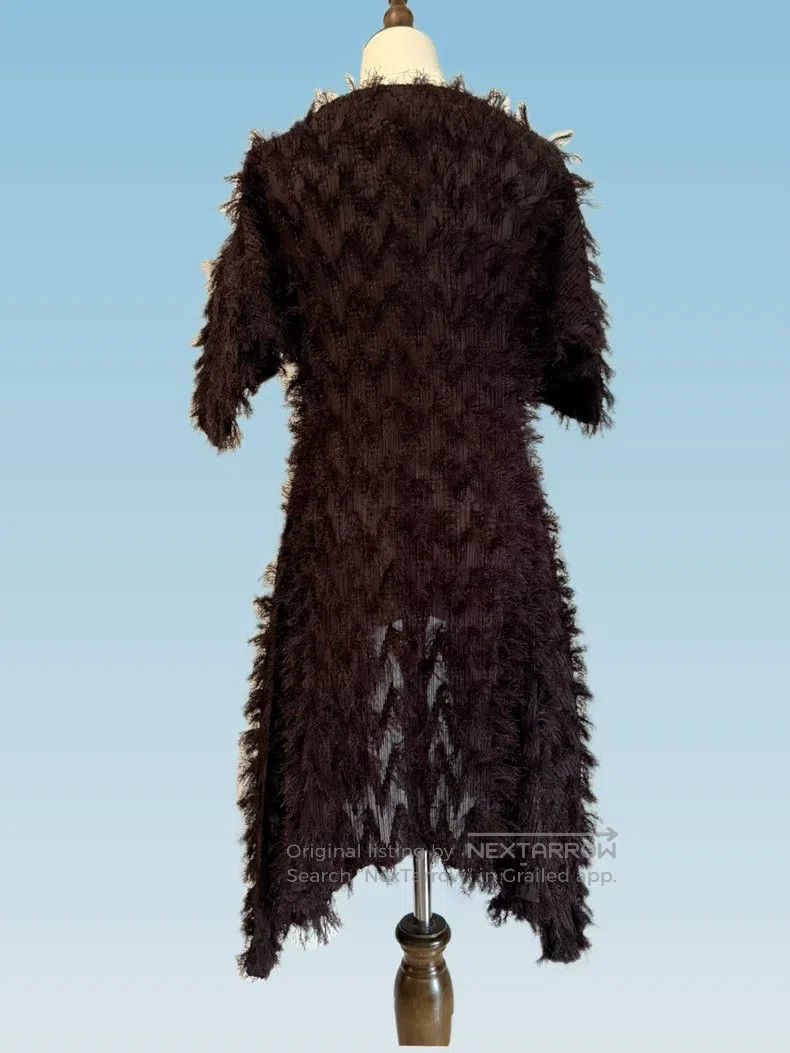 Issey Miyake Issey Miyake Fuzzy Ruched Coat Size M / US 6-8 / IT 42-44 - 5 Thumbnail