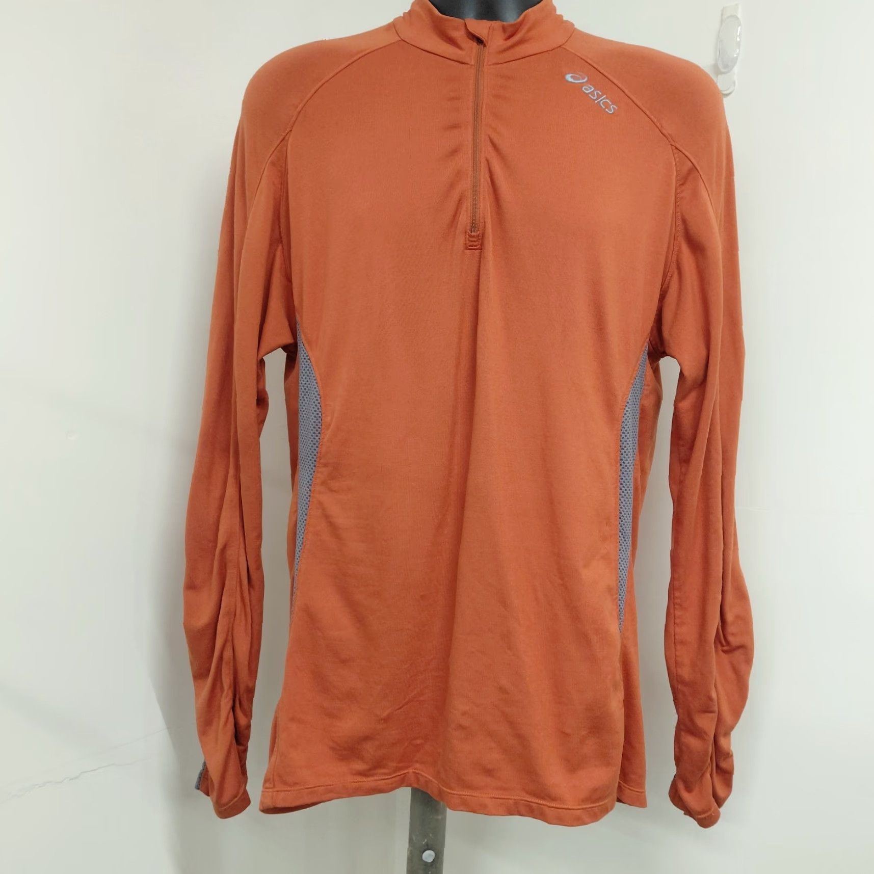 Asics ASICS Shirt Women's Medium Orange 1/4 Zip Base Layer High Neck Long Sleeve Athletic Activewear Women Mens? Size M / US 6-8 / IT 42-44 - 2 Thumbnail