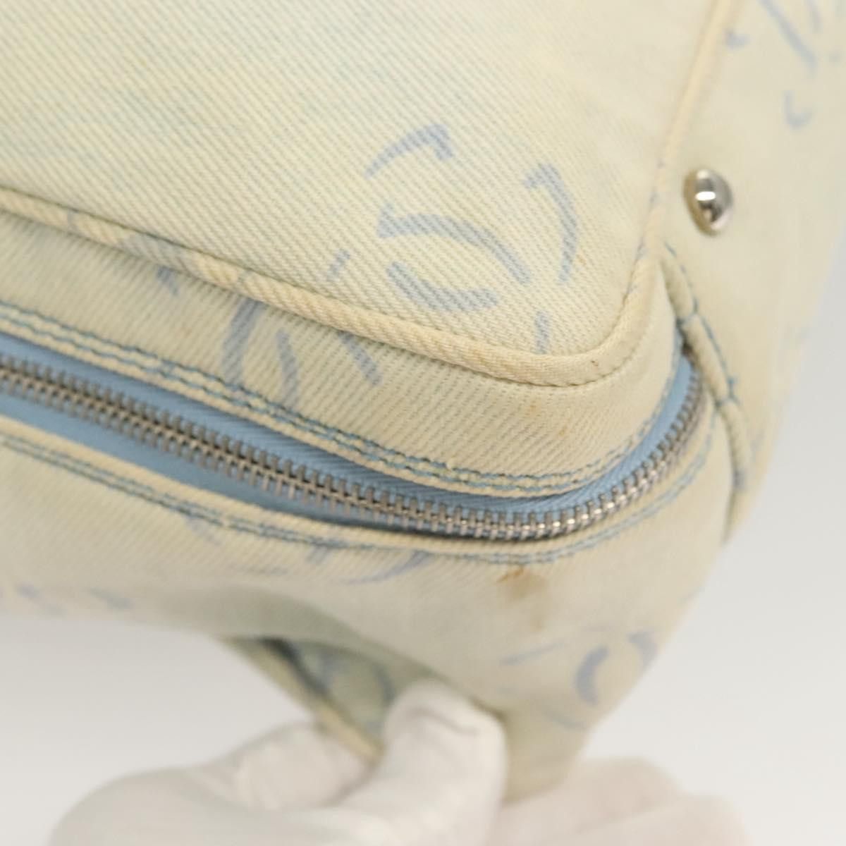 Chanel CHANEL Hand Bag Denim Light Blue Silver CC Size ONE SIZE - 8 Thumbnail