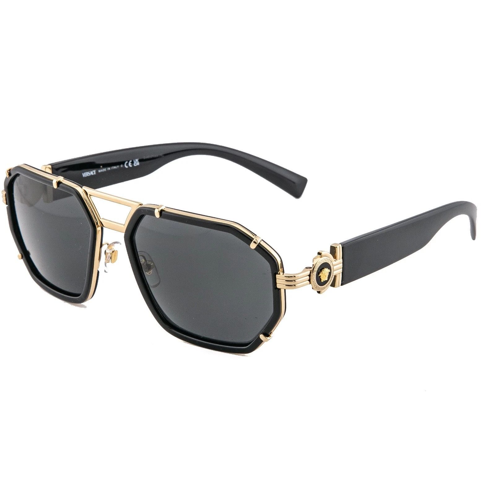 Versace VERSACE GRECA Pilot 2228 VE2228 Square Aviator Sunglasses Size ONE SIZE - 4 Thumbnail